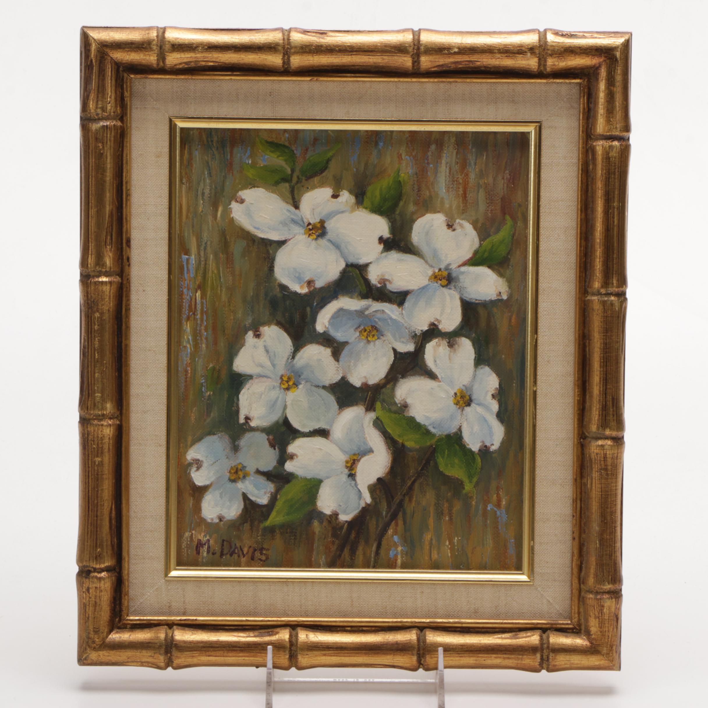 Mabel B Davis Oil Painting On Canvas Dogwood Ebth