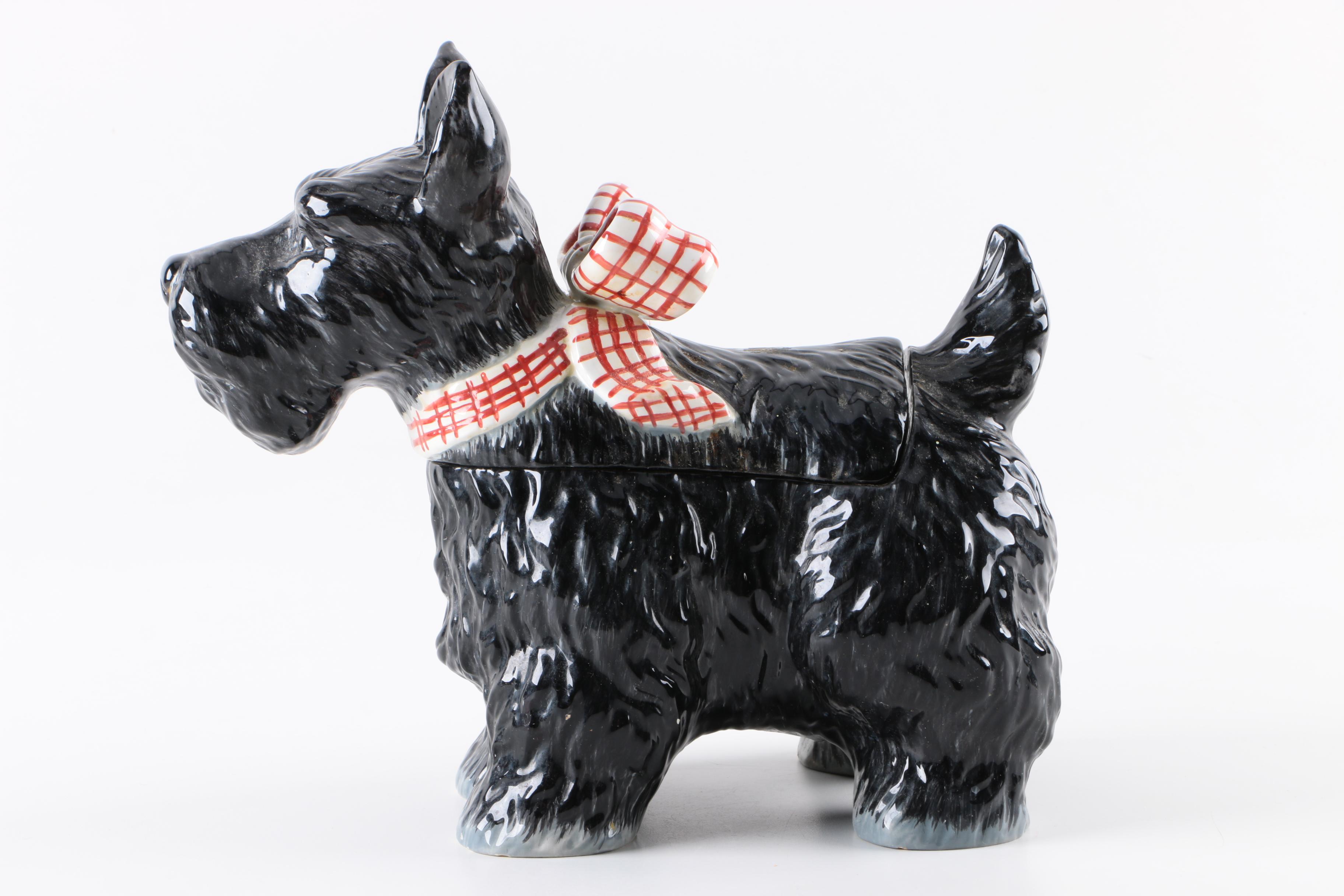Ceramic Scottish Terrier Cookie Jar EBTH