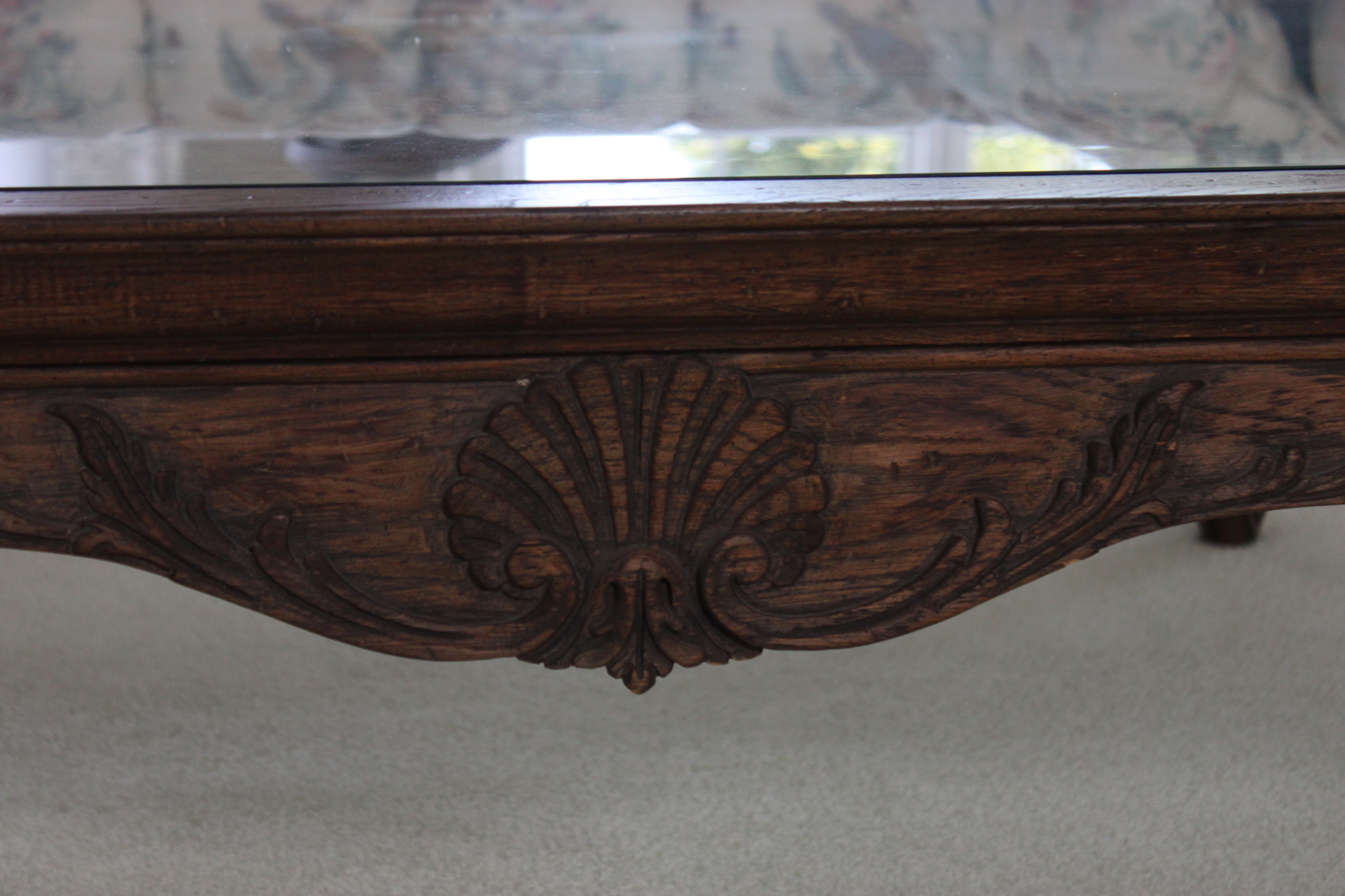Vintage Queen Anne Style Oak Coffee Table EBTH