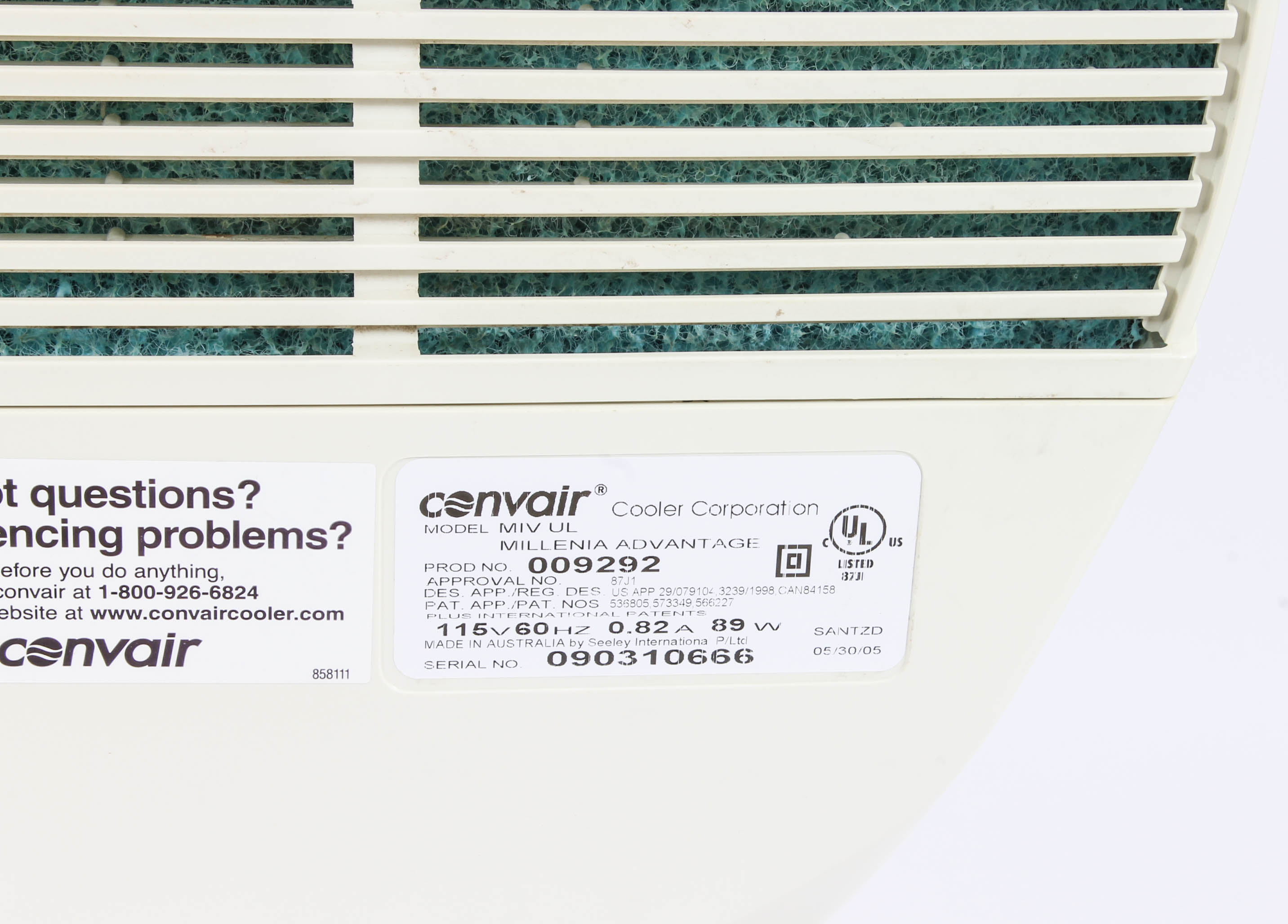 Convair MilleniaAdvantage Portable Evaporative Air Cooler EBTH