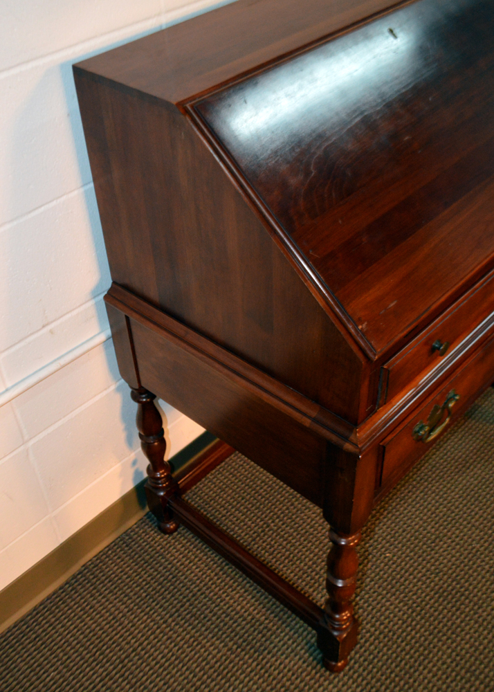 Vintage Solid Cherry Secretary Desk by Davis Company EBTH