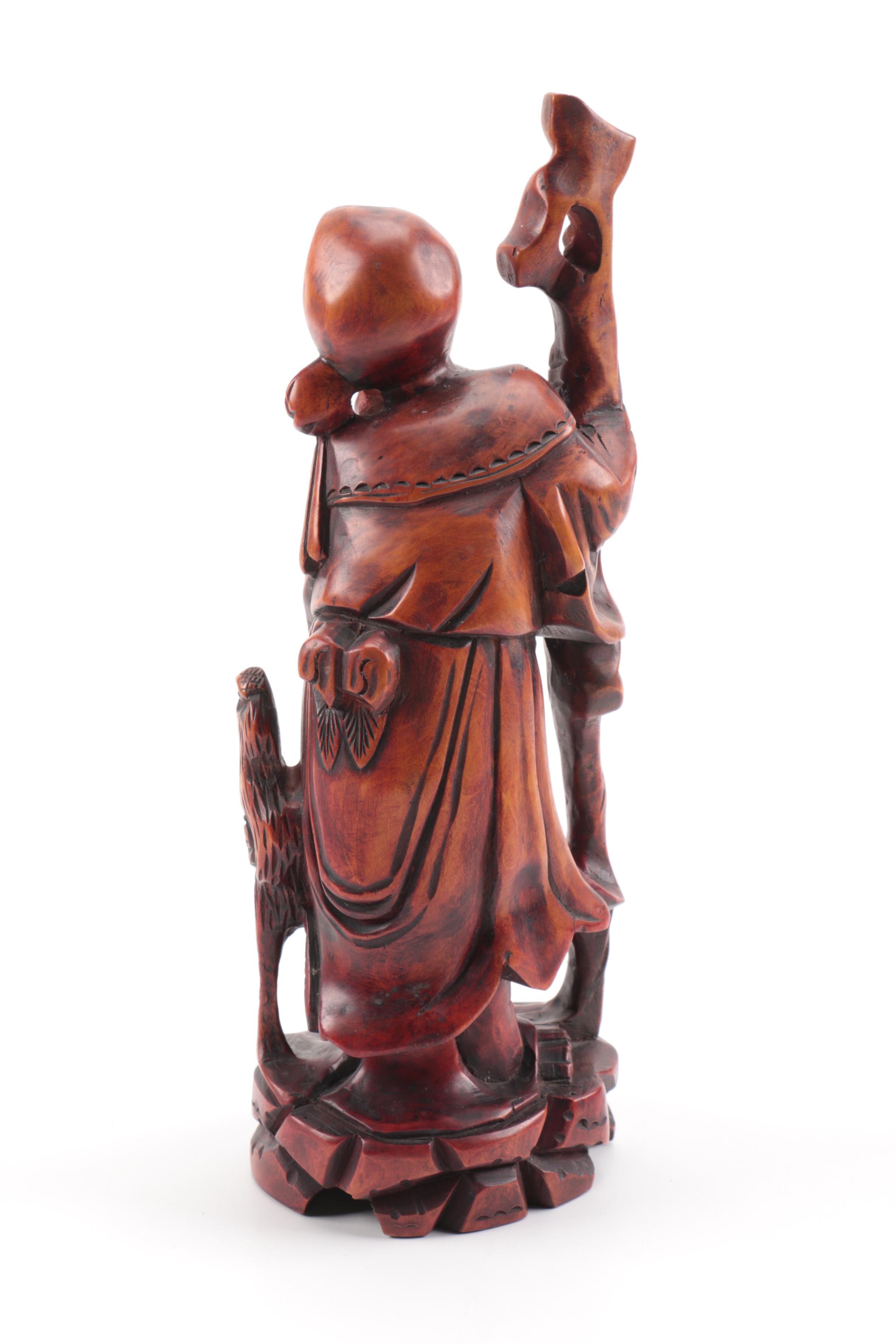 Chinese Carved Wooden Figurines EBTH