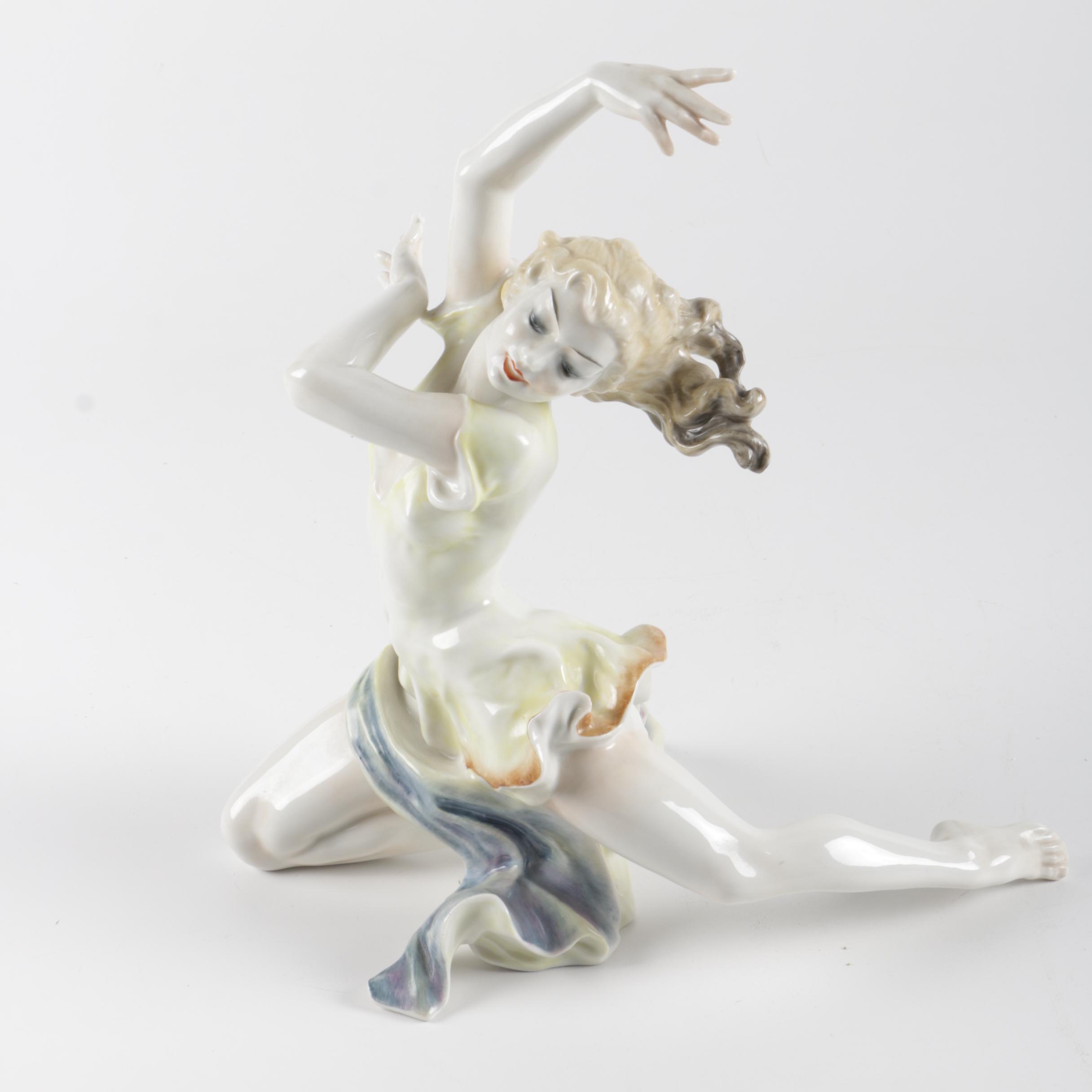 Hutschenreuther Porcelain Dancer “Finale” Art Deco Figurine EBTH