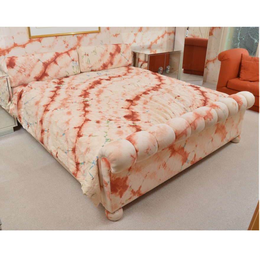 1980s Deco Style King Size Bed : EBTH