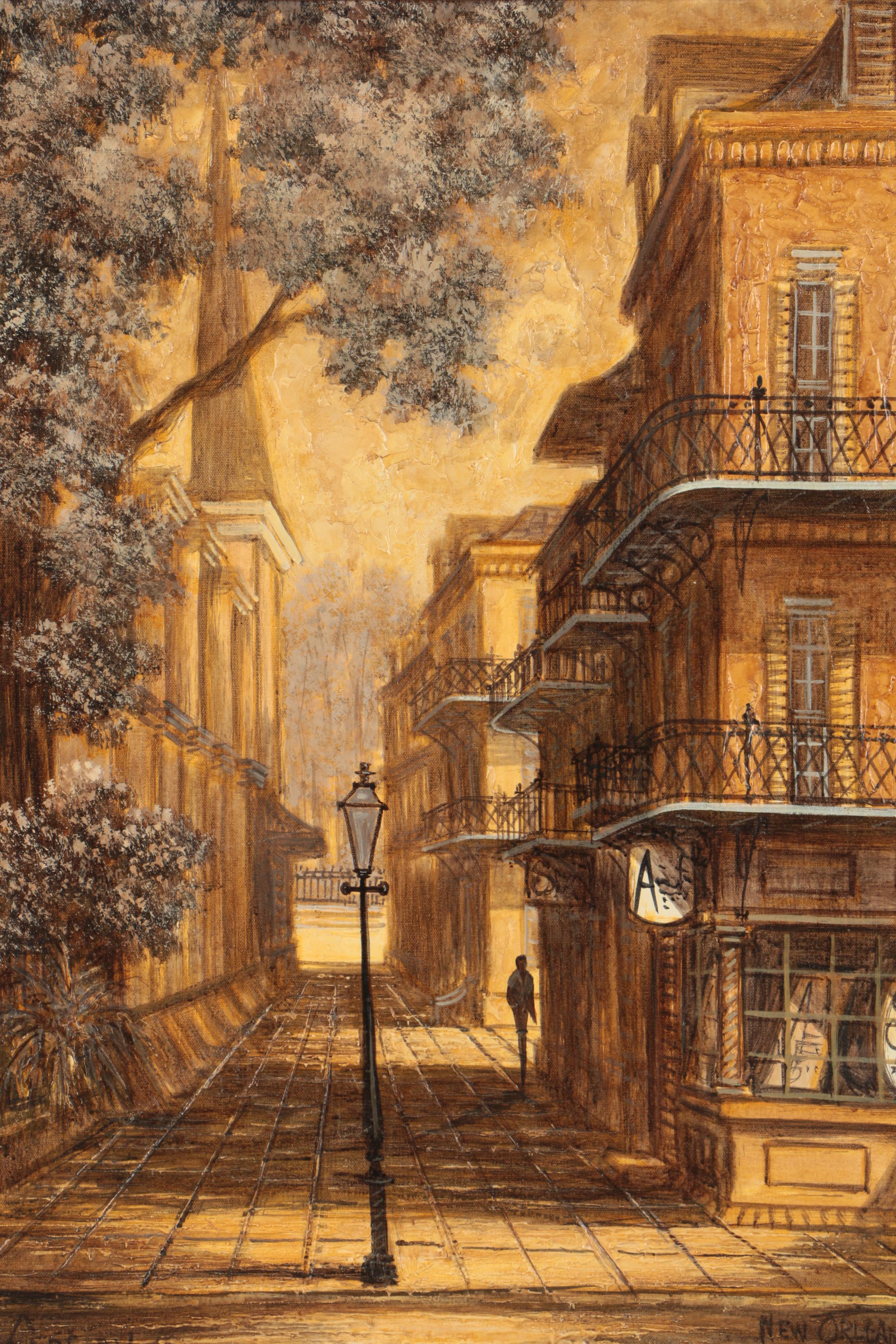 McCaffery 1980 Acrylic Painting on Canvas of New Orleans ...