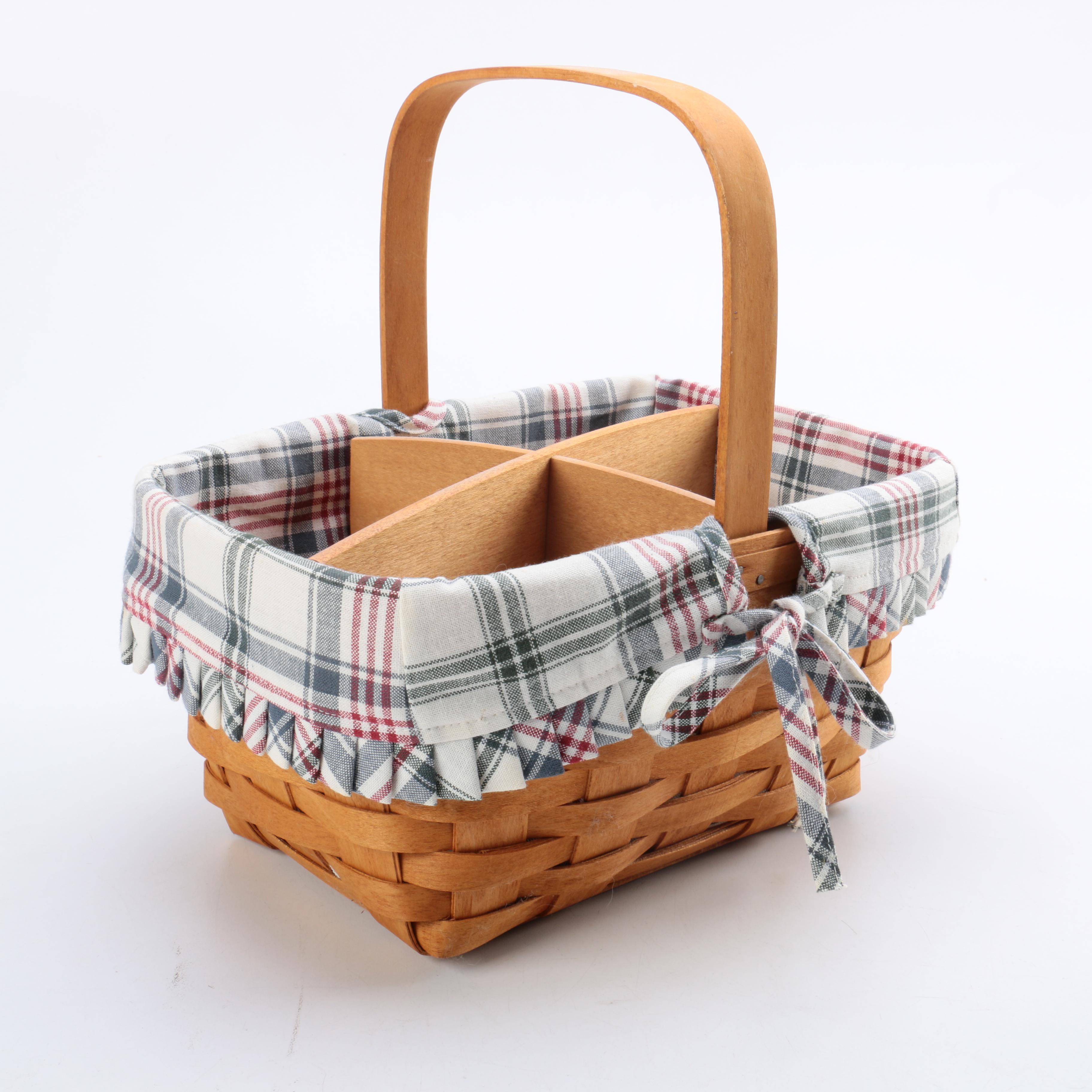 Longaberger Baskets with Dividers and Deep Dish Baker EBTH