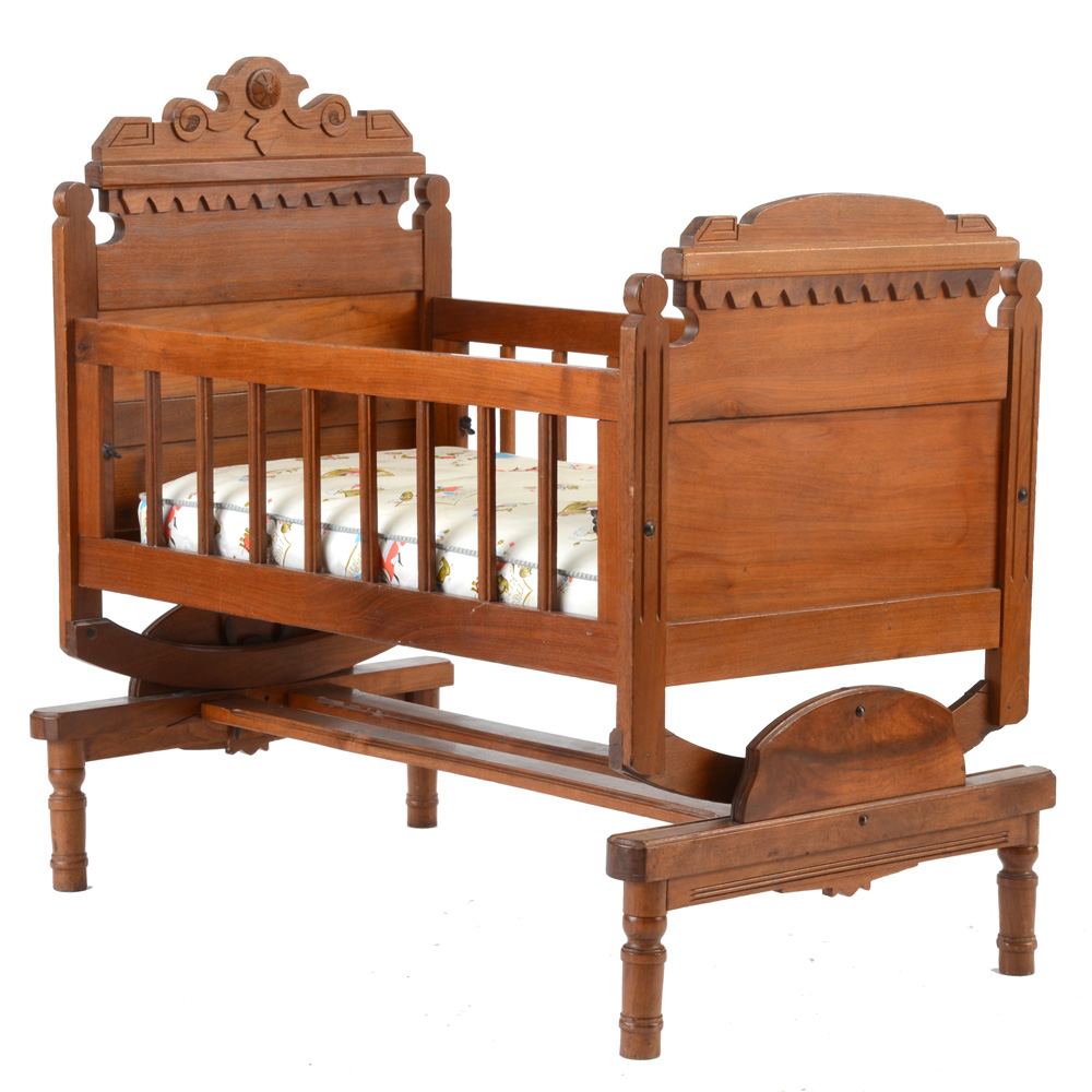 Eastlake Walnut Cradle Barnebys