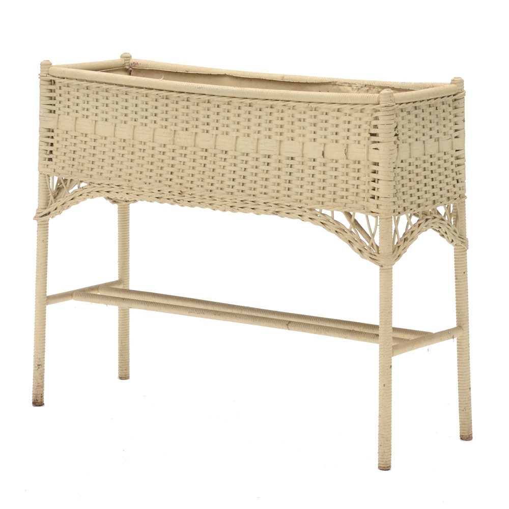 Vintage Wicker Plant Stand EBTH