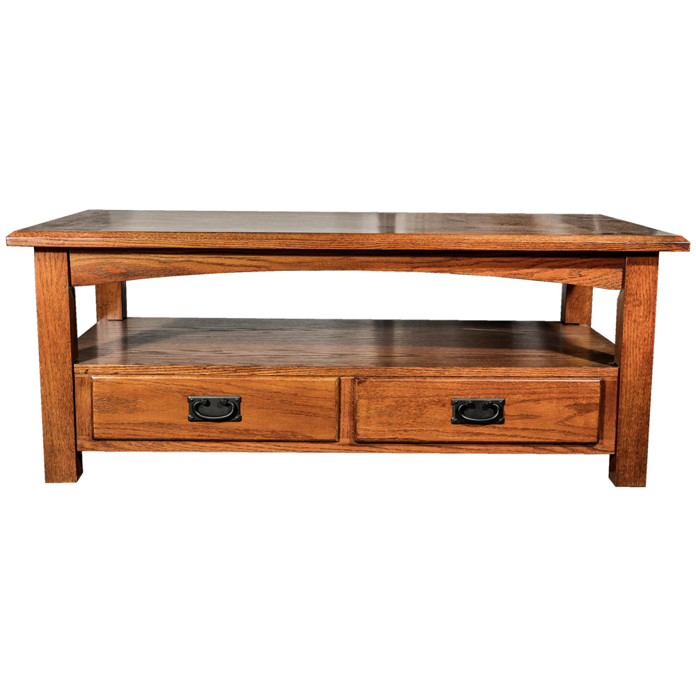 Mission Style Oak Coffee Table By Universal Furniture Ebth