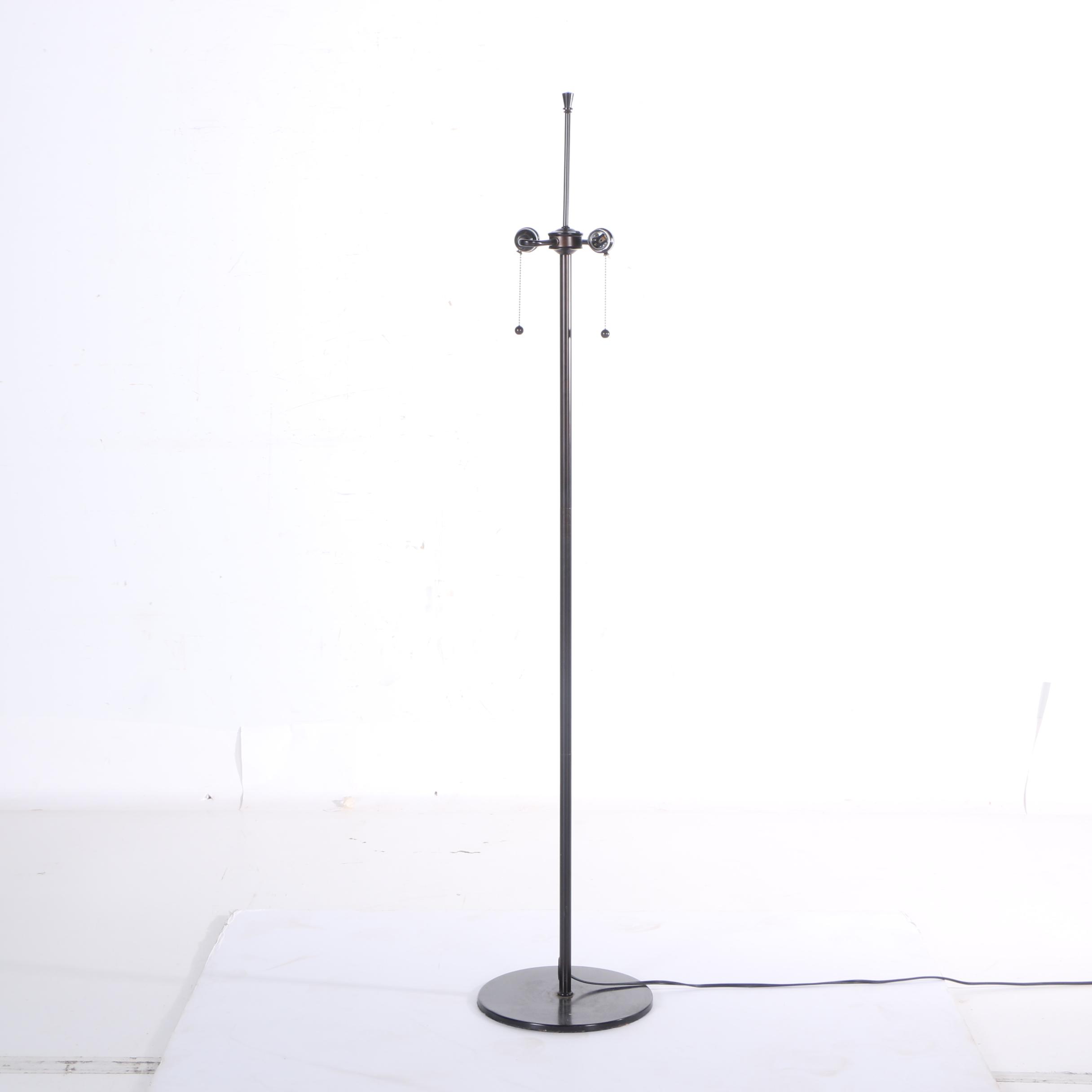 Black Dual Light Socket Floor Lamp EBTH