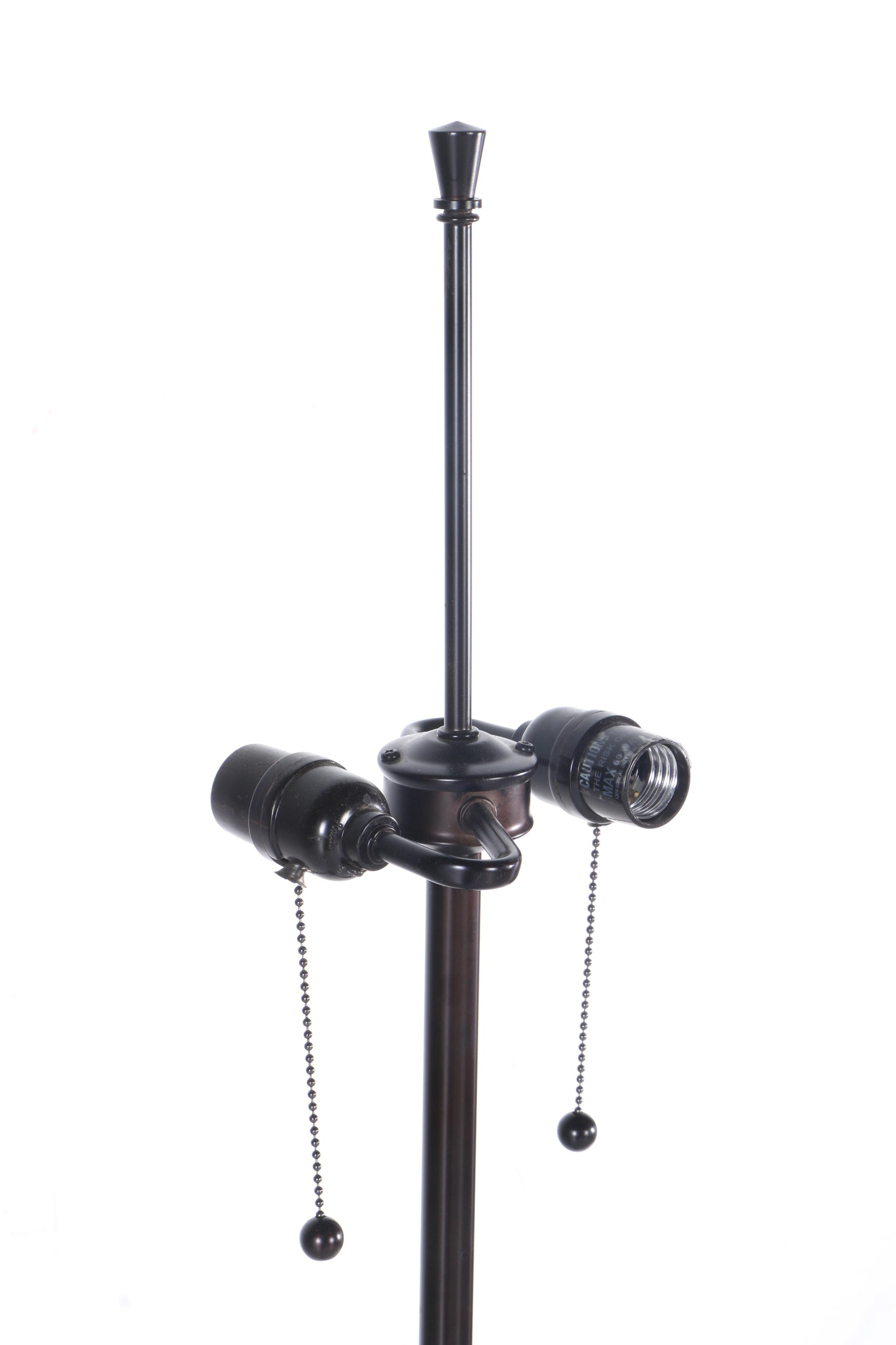 Black Dual Light Socket Floor Lamp EBTH