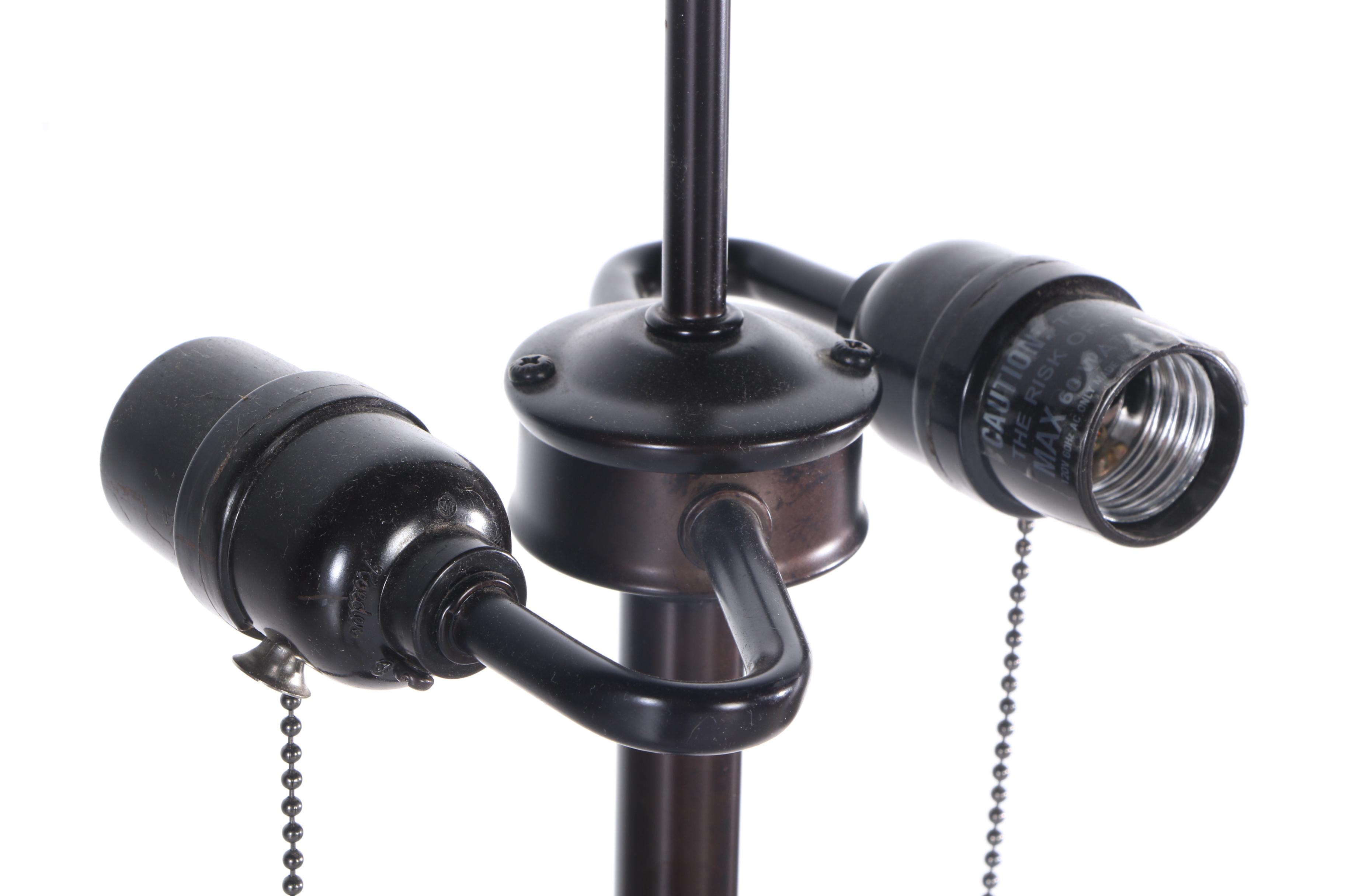 Black Dual Light Socket Floor Lamp EBTH