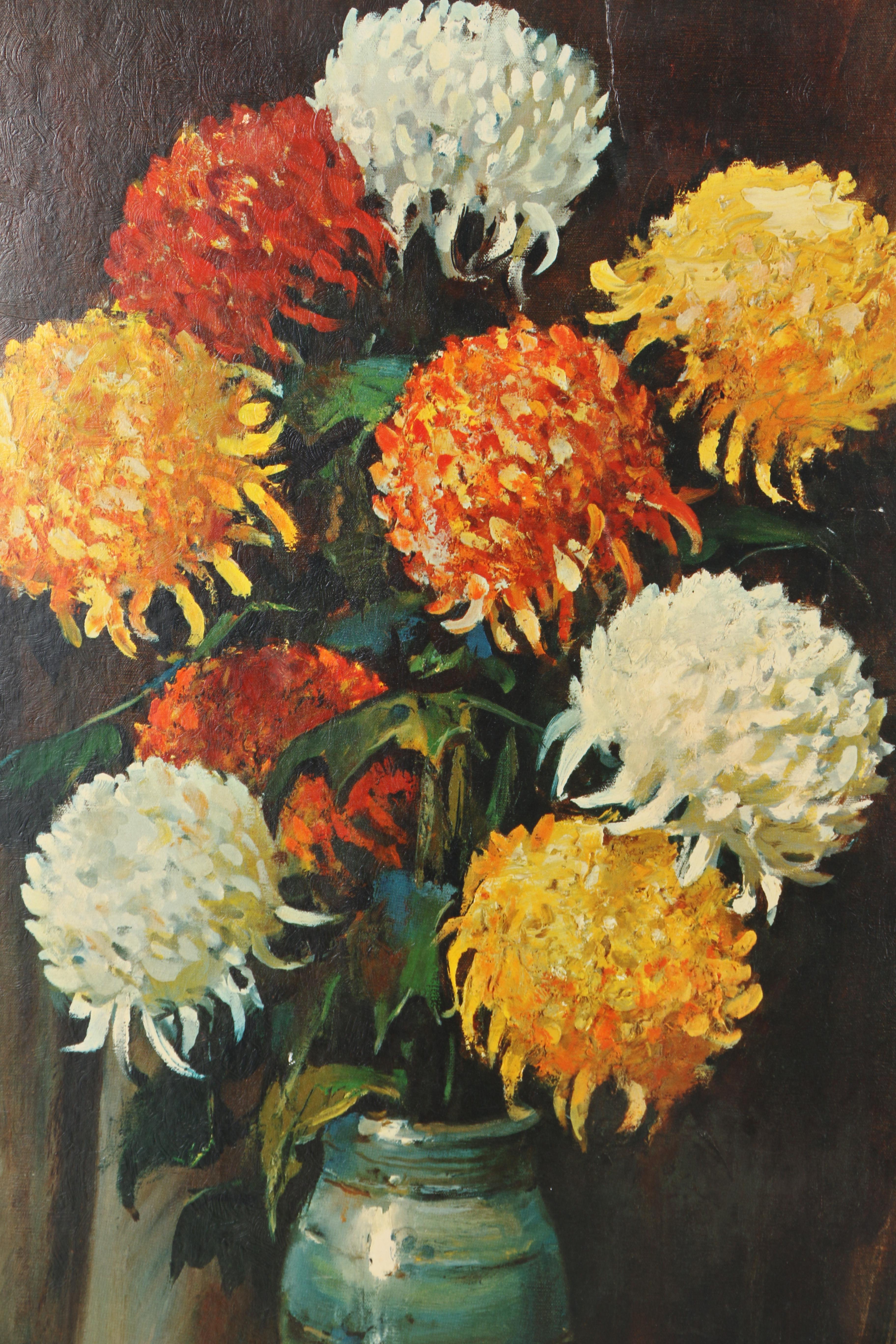 Offset Lithographs of Flowers Including Margot Peet's "Chrysanthemums