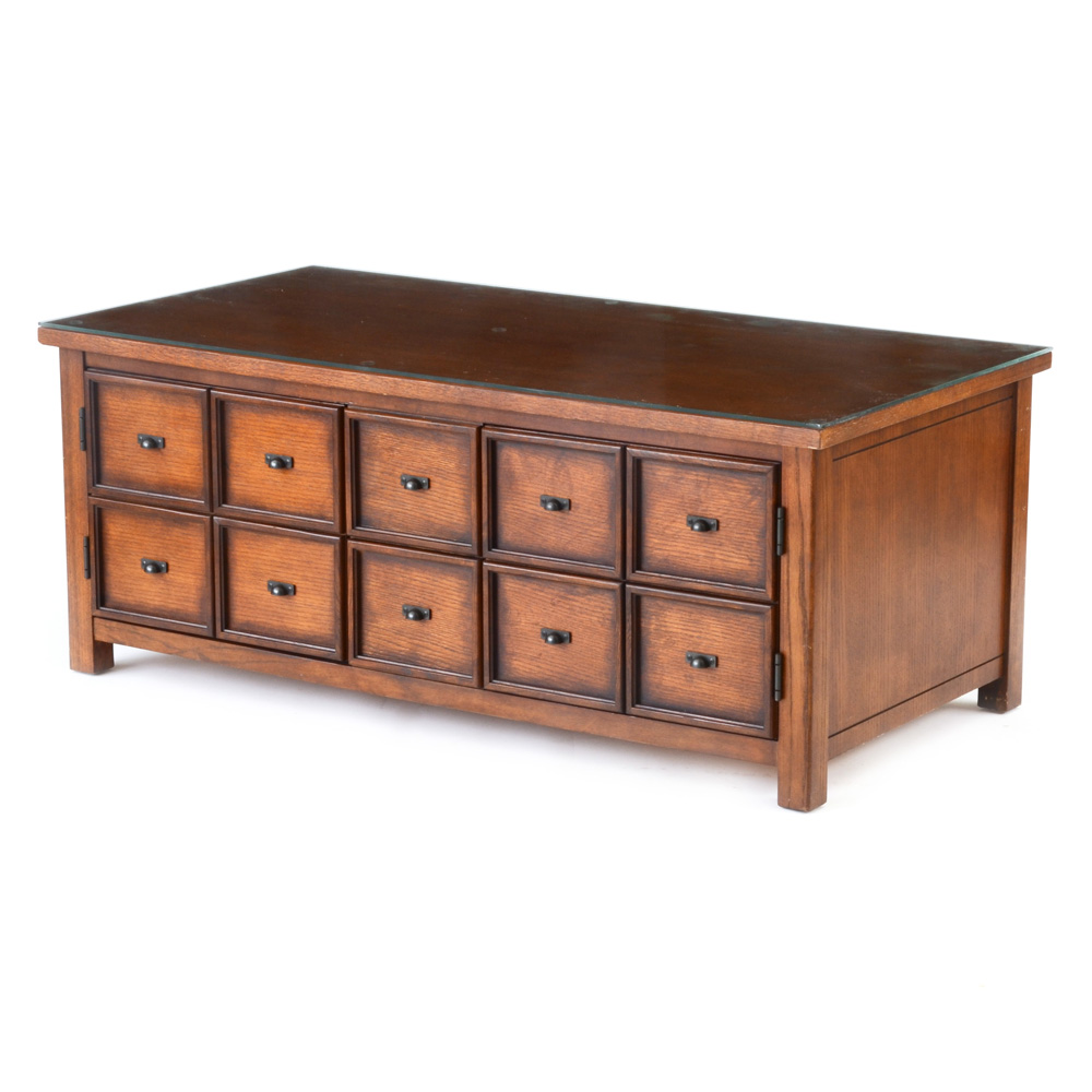 Oak "Apothecary" Style Television EBTH