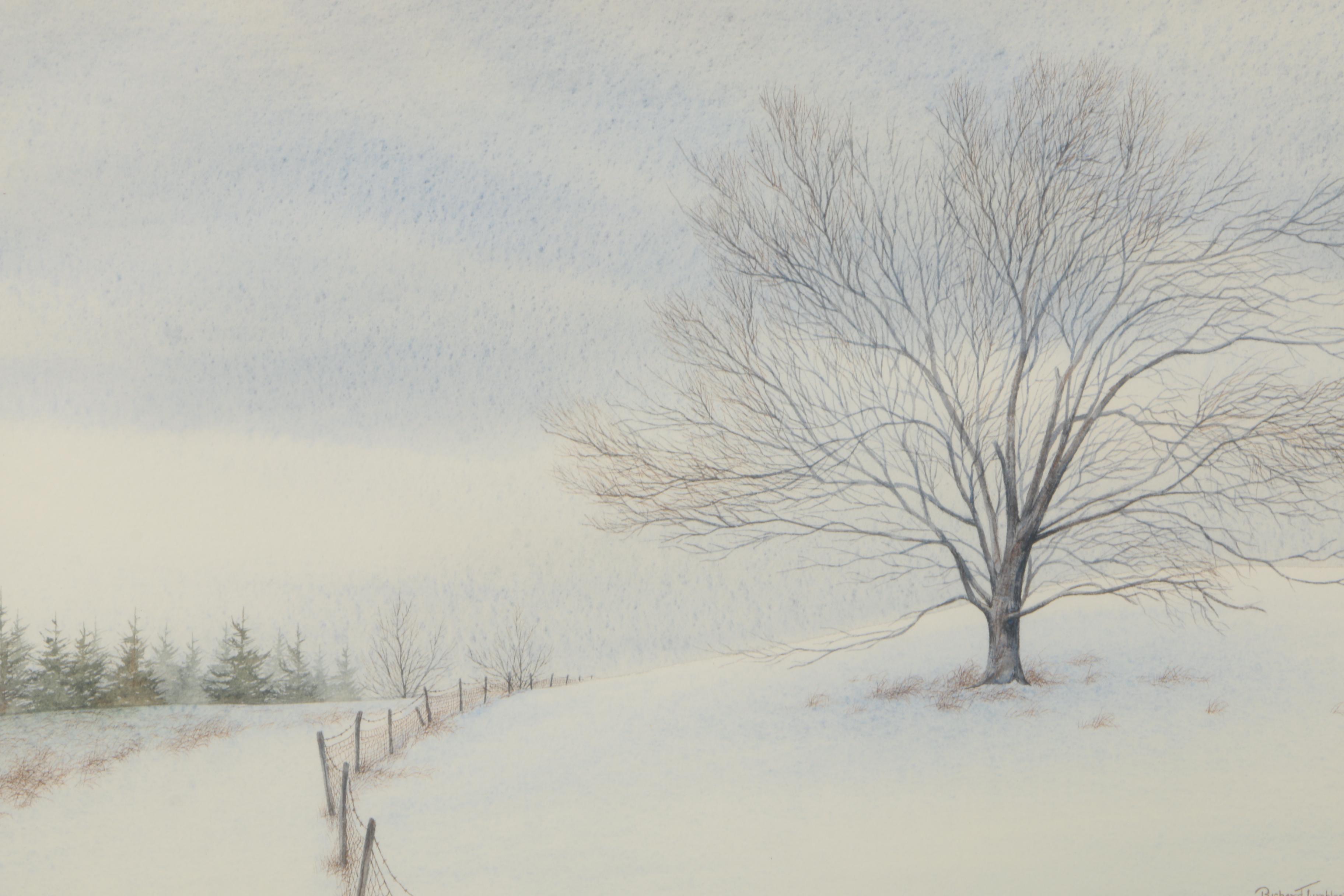 Richard Tumbleston Watercolor "Cherry Lane" EBTH