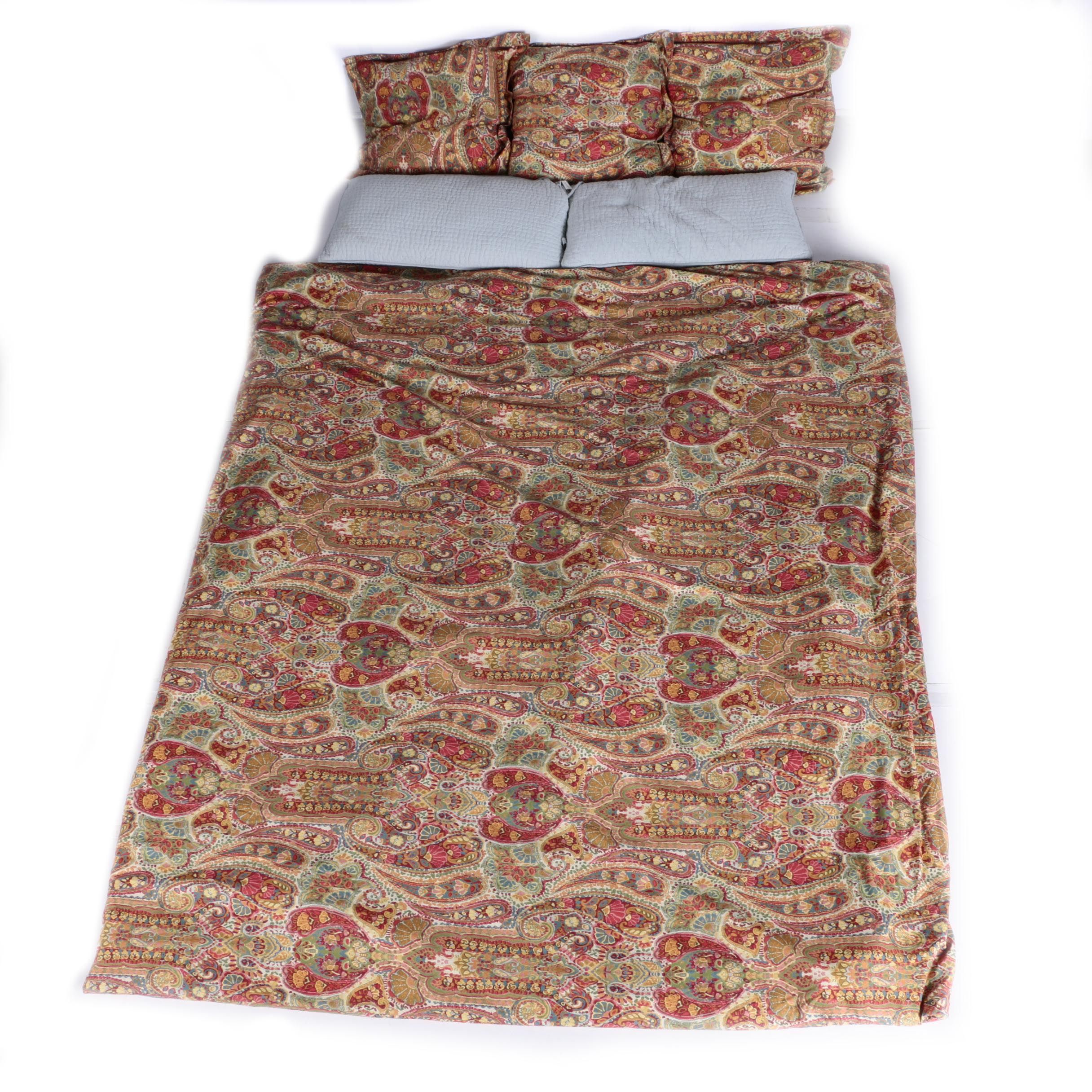 Pottery Barn Rosalie King Duvet Cover And Shams Ebth