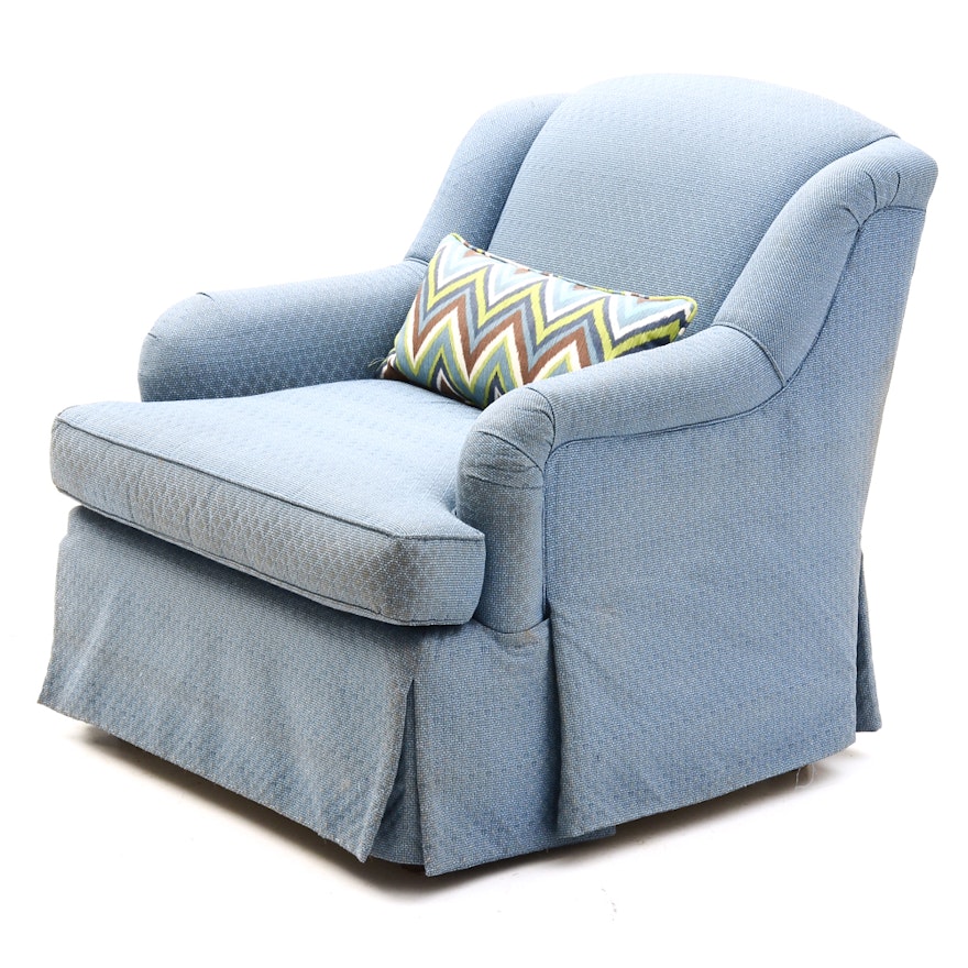 Light Blue Upholstered Armchair | EBTH
