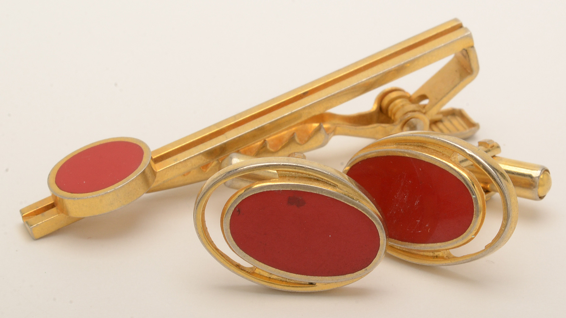 Boutons De Manchette Vintage Ton Or - Occasion En Bon état, Accessoire élégant Pour Homme