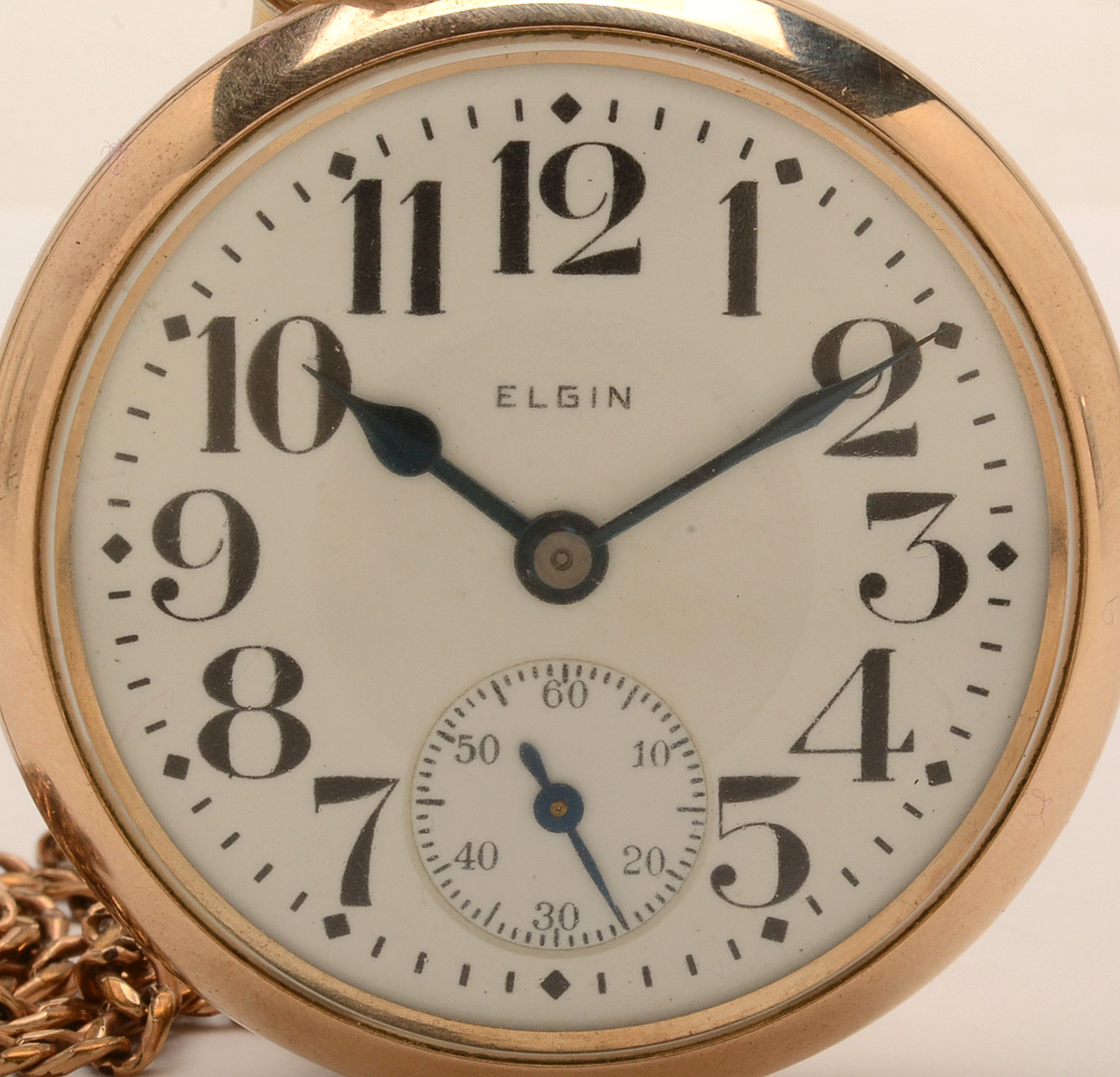 1920 Elgin "Father Time" Railroad Pocket Watch Wadsworth Case EBTH