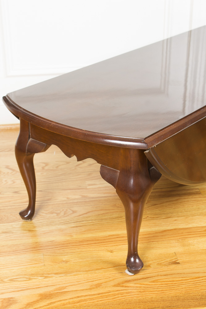 Cherry Queen Anne Drop Leaf Coffee Table EBTH