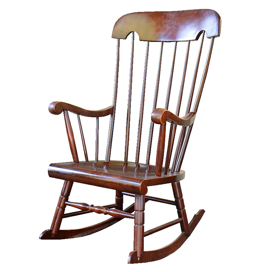 Mahogany Rocking Chair By Tell City Chair Company Ebth