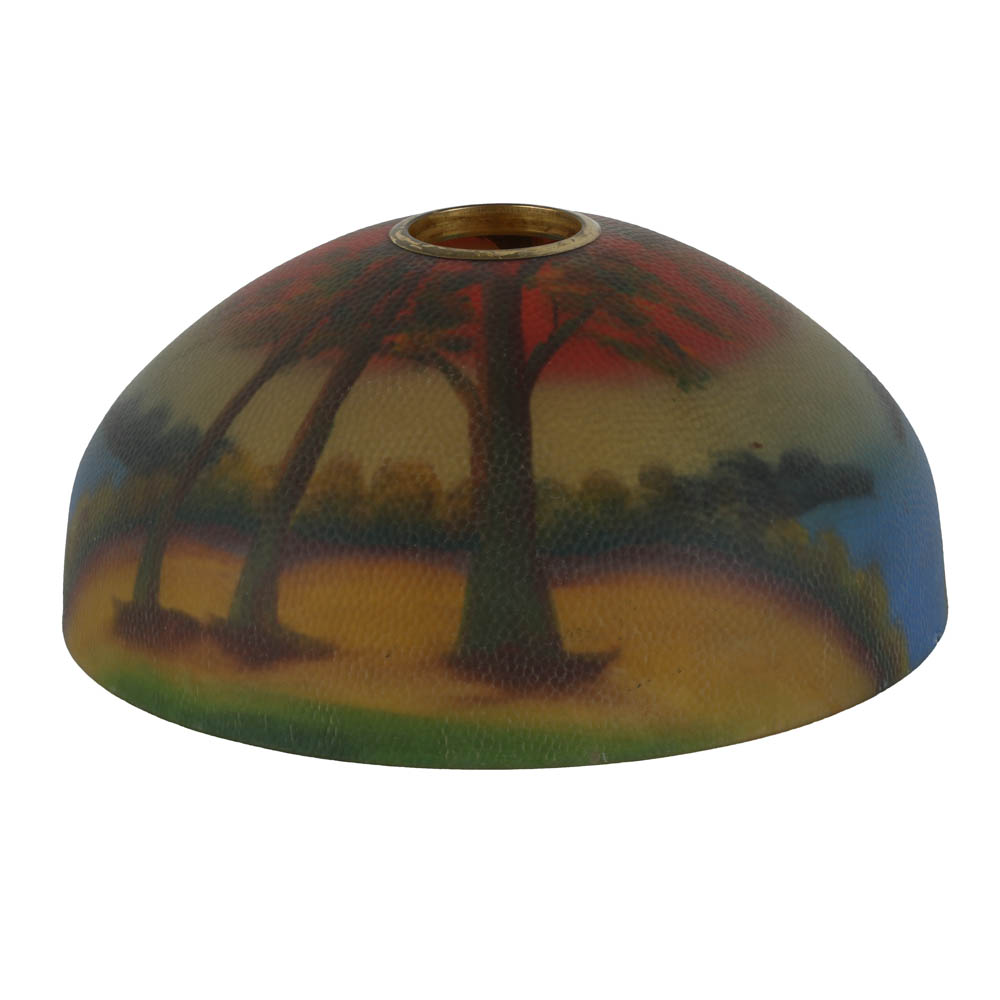 Reverse Hand Painted Glass Lamp Shade EBTH   09 01 16NYC998 A.S. 9530 