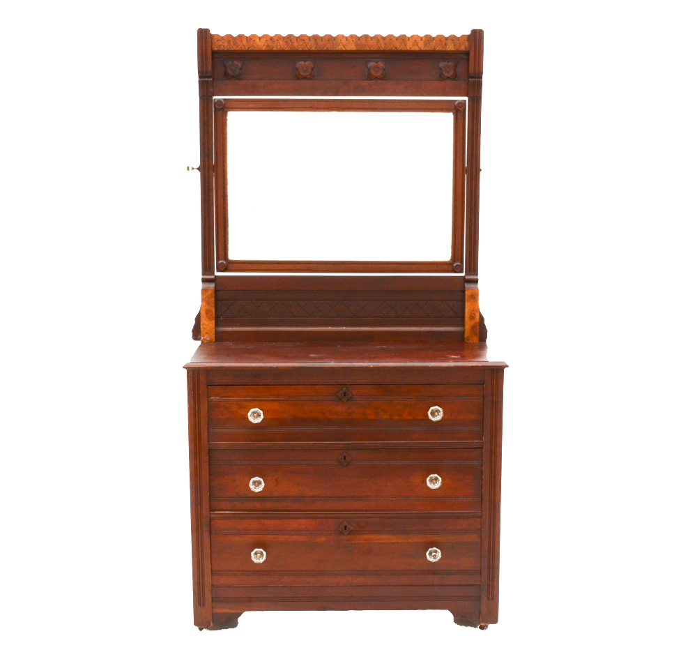 Antique Victorian Eastlake Dresser with Mirror EBTH