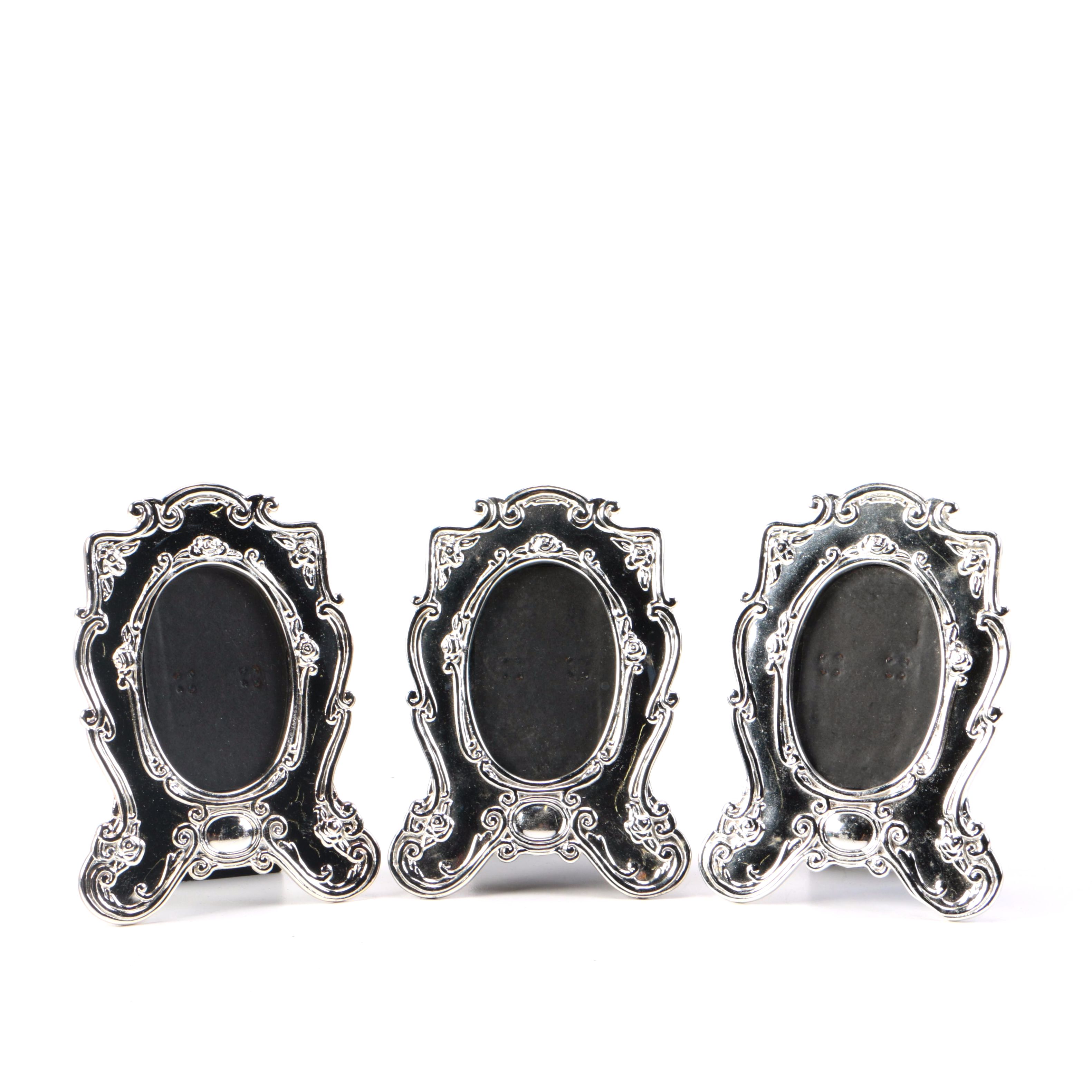 Set of Silver Plate Tabletop Picture Frames EBTH