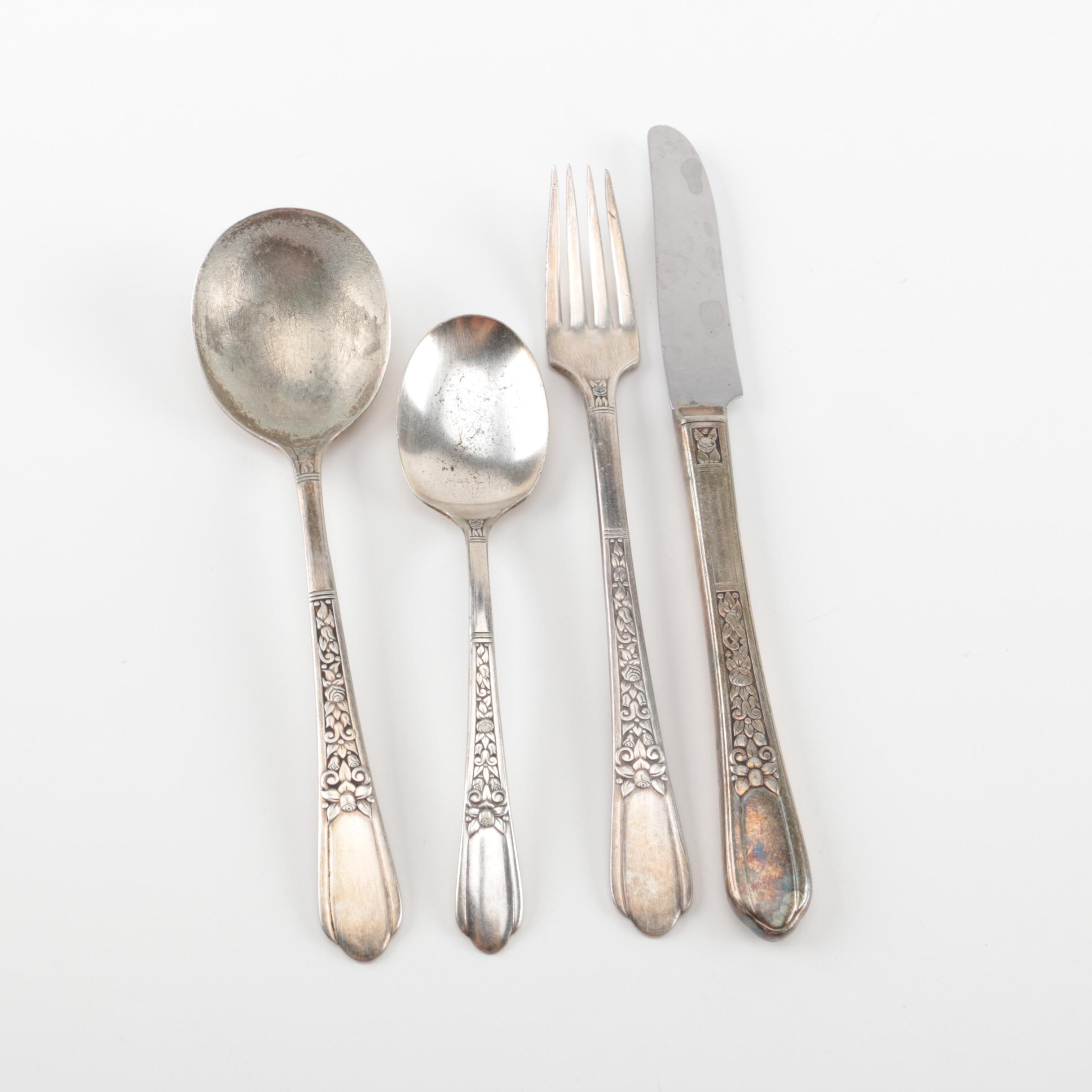 Simeon L. & H. Rogers Company "Floral" Silver Plate Flatware EBTH