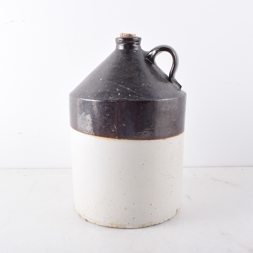 Large Vintage Stoneware Whiskey Jug EBTH