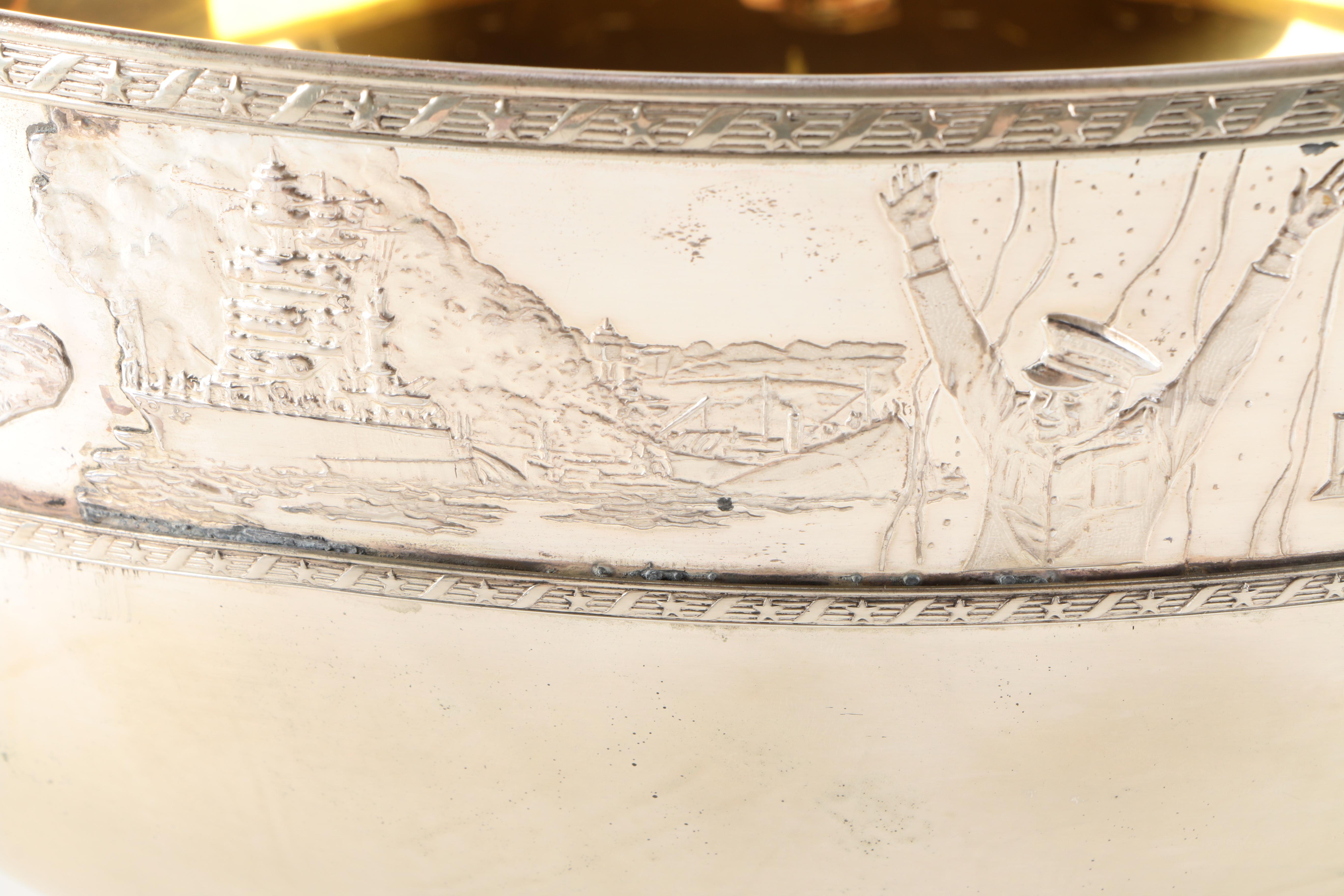 The Franklin Mint Sterling Silver "Bicentennial Bowl" with 24K Gold