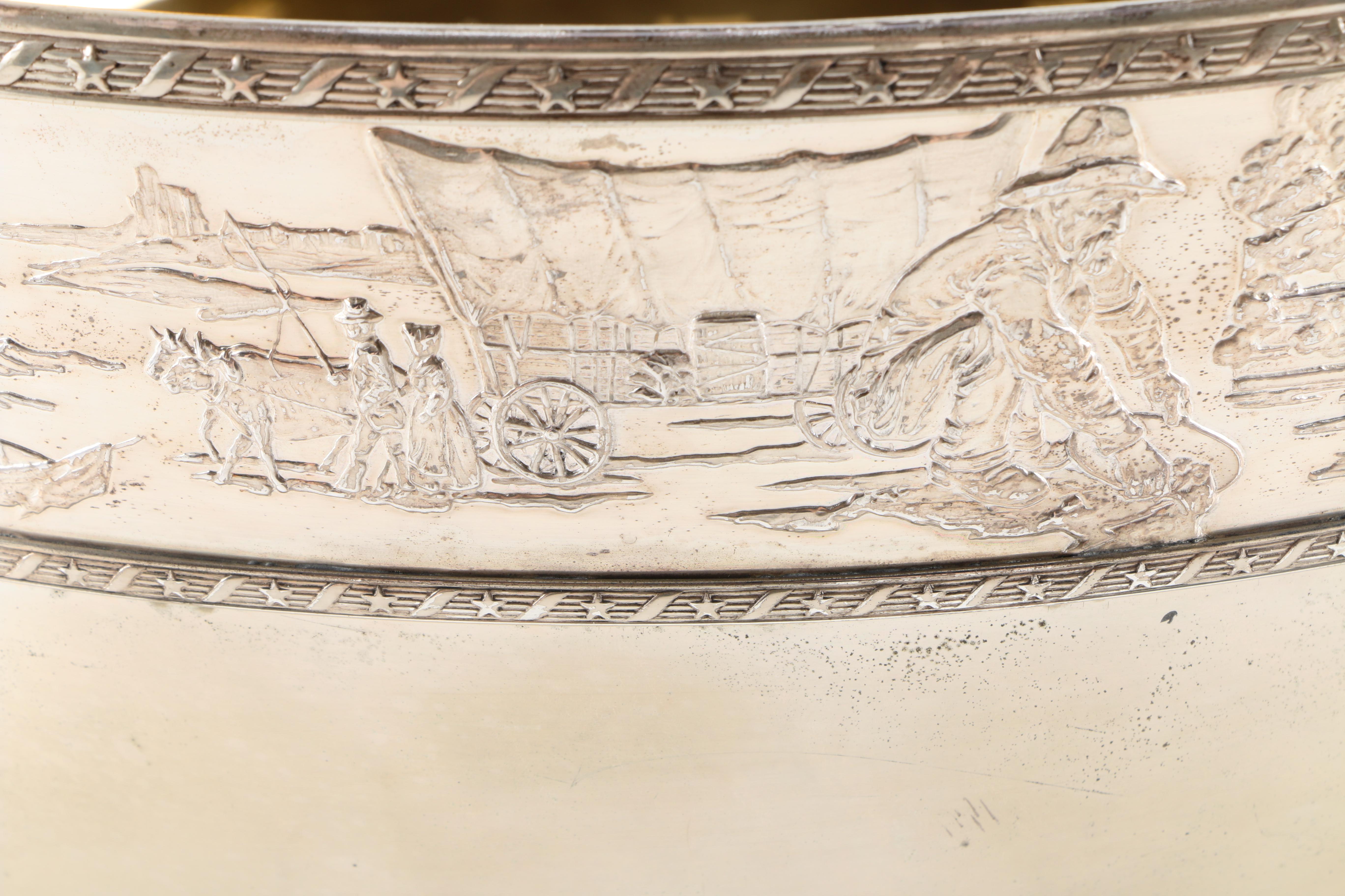 The Franklin Mint Sterling Silver "Bicentennial Bowl" with 24K Gold