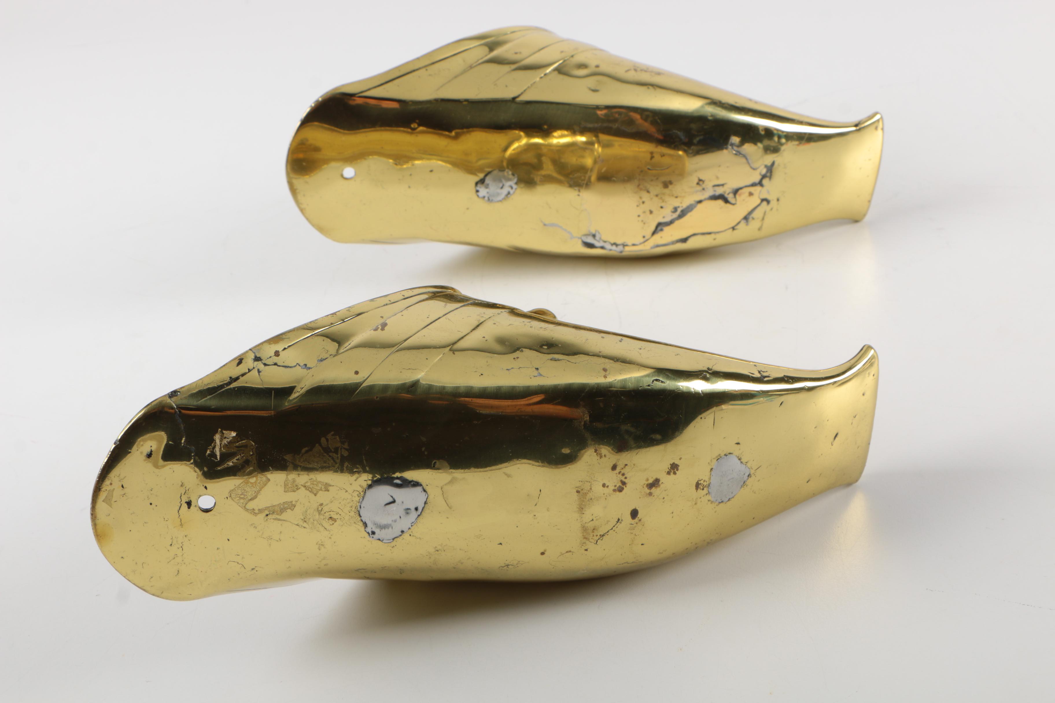 Pair of Brass Stirrups and Candle Stick Holder EBTH