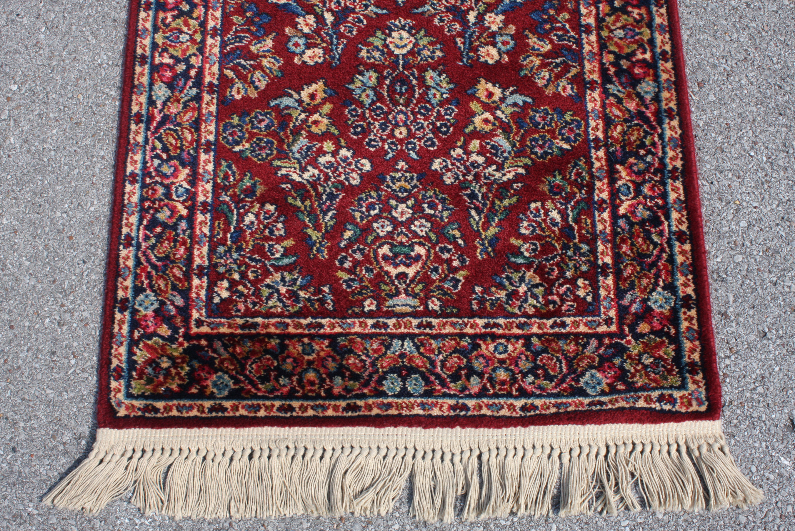 Karastan "Red Sarouk" Wool Carpet Runner EBTH