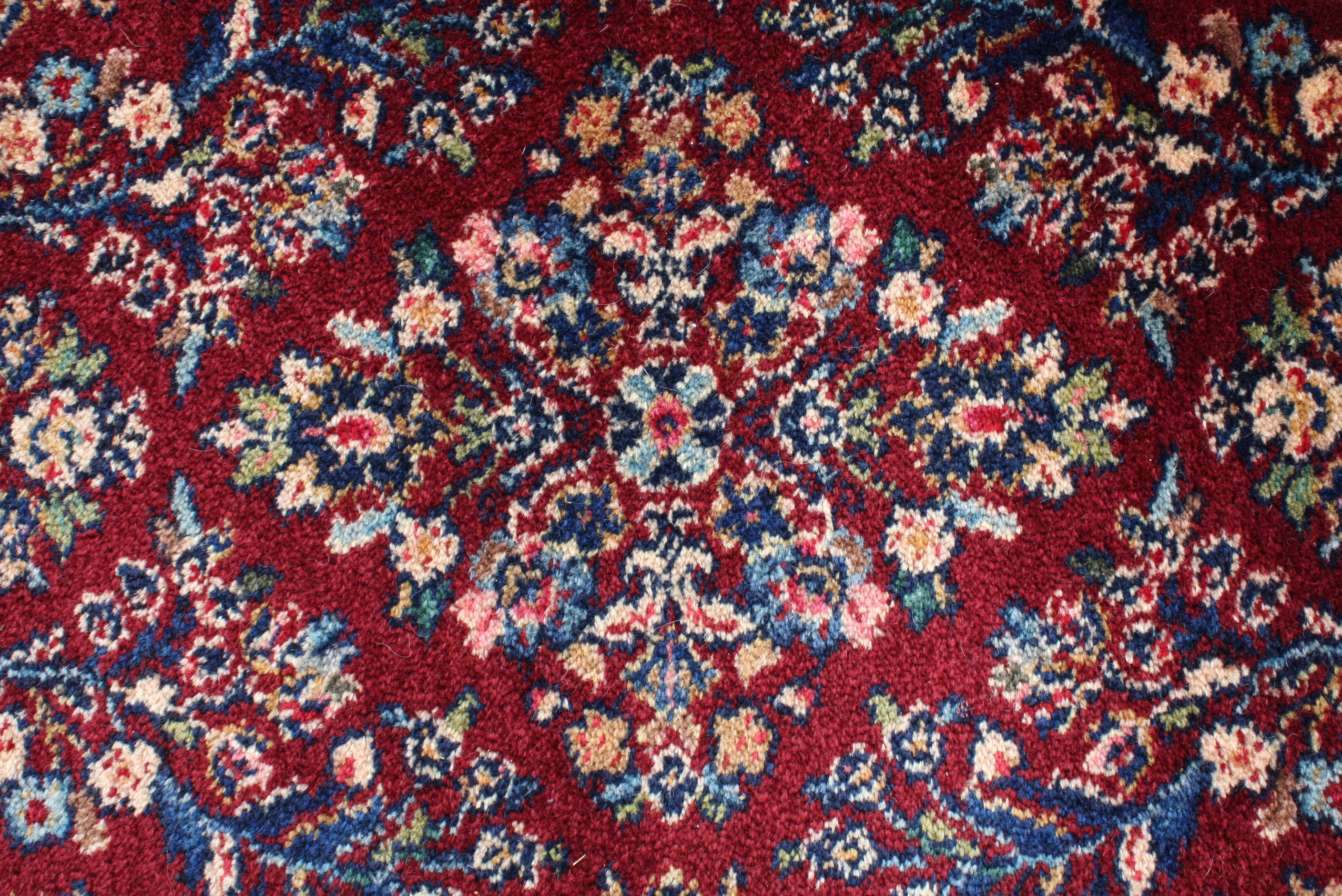 Karastan "Red Sarouk" Wool Carpet Runner EBTH