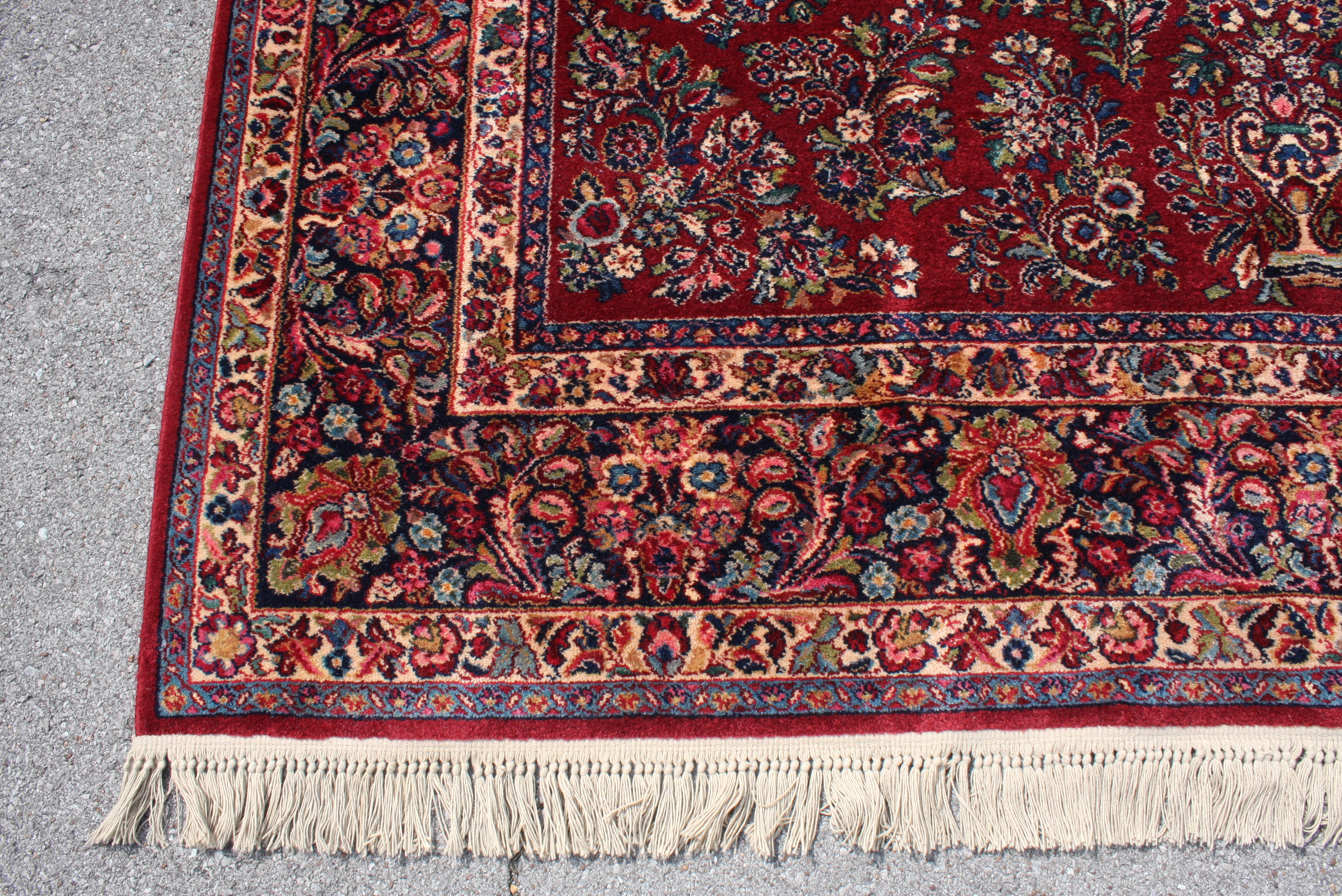 Karastan "Red Sarouk" Wool Area Rug EBTH