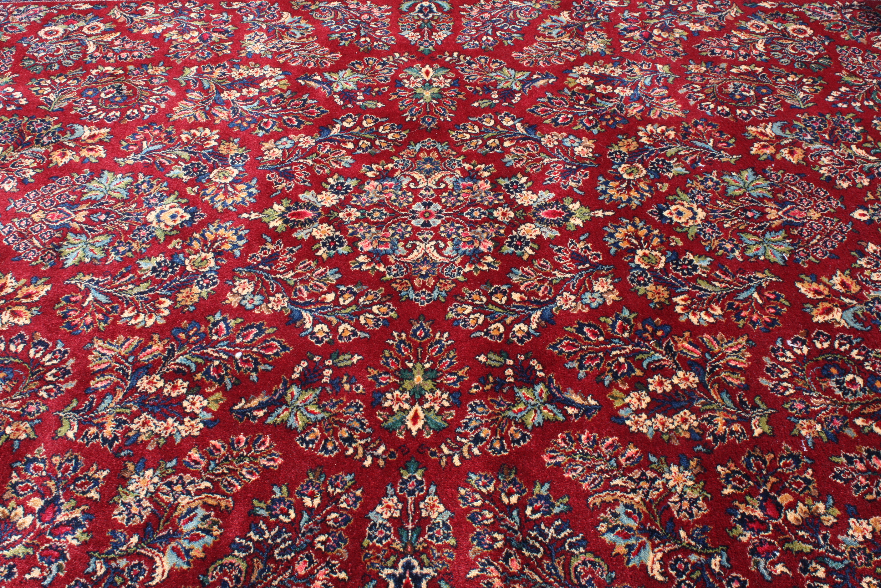Karastan "Red Sarouk" Wool Area Rug EBTH