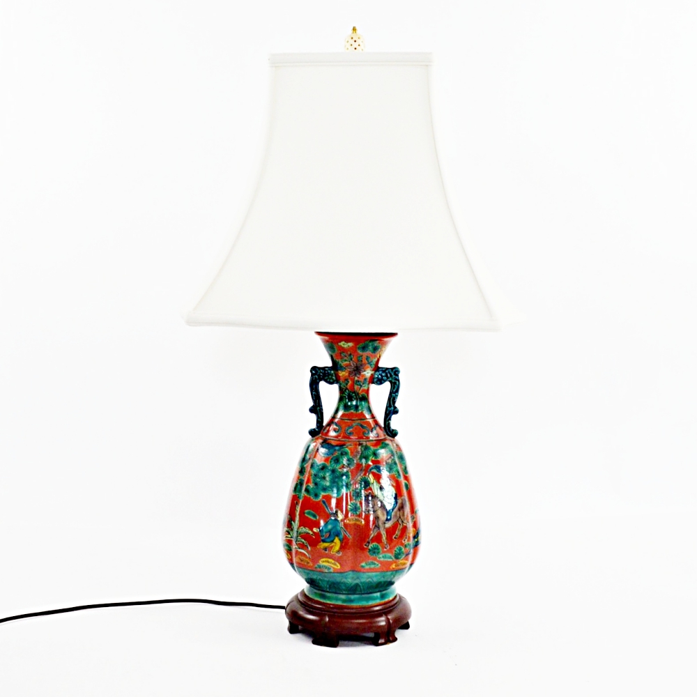 Chinese Ceramic Vase Style Lamp EBTH