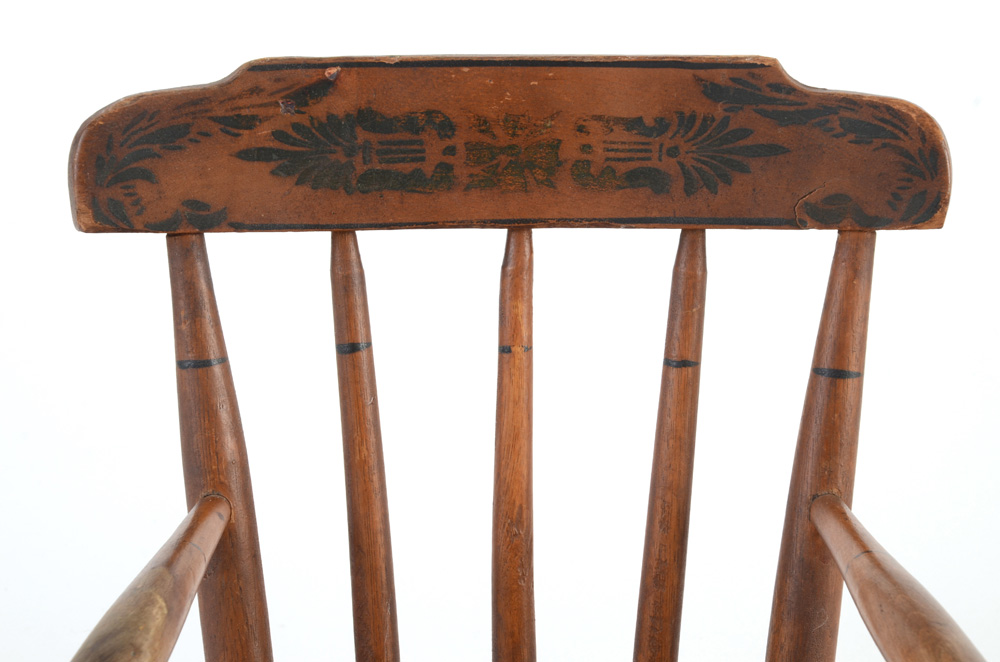 Antique Stenciled Child's Rocker | EBTH