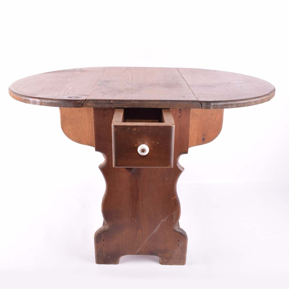 Drop Leaf Farmhouse Style Side Table | EBTH