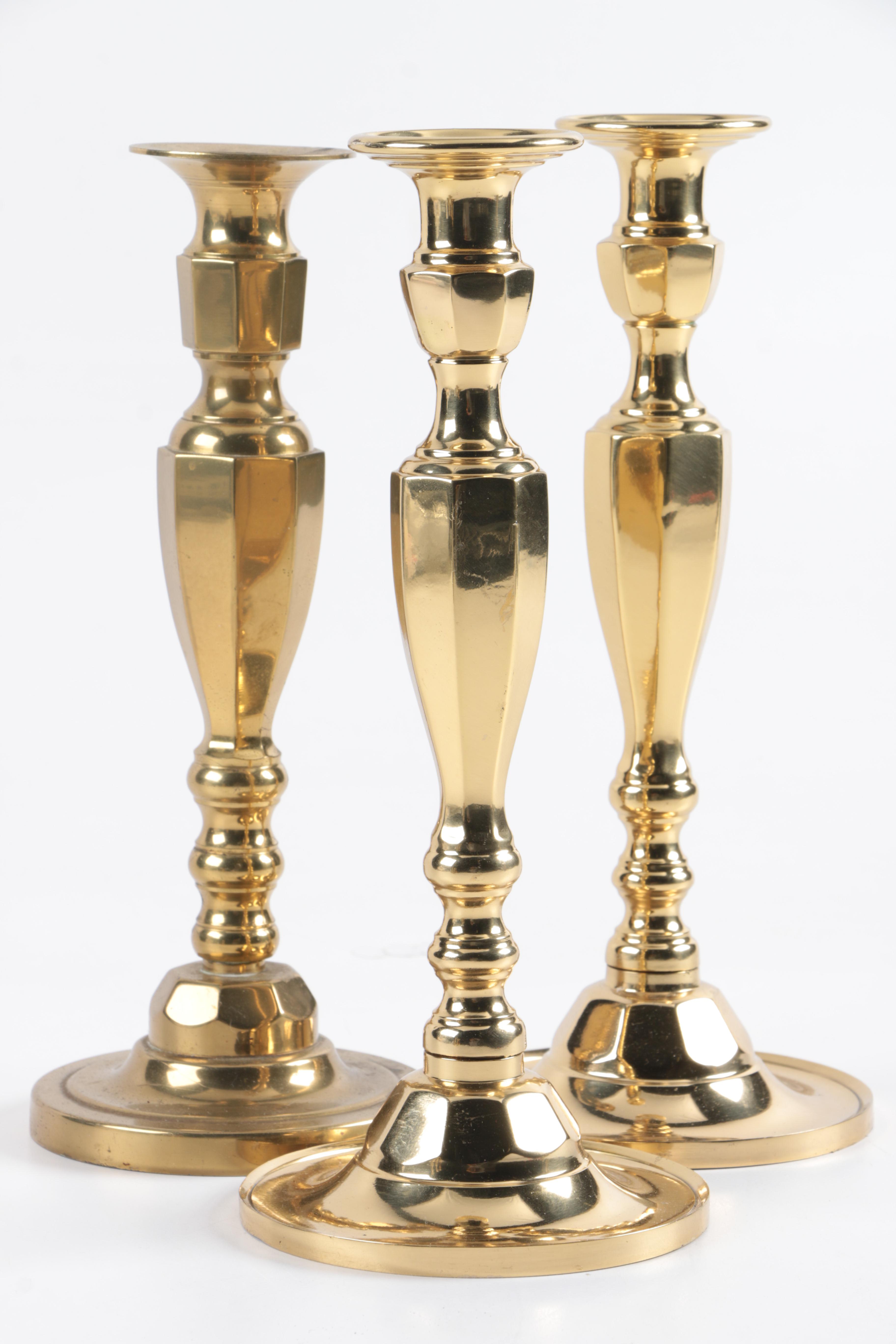 Assorted Brass Candlesticks and Holders EBTH