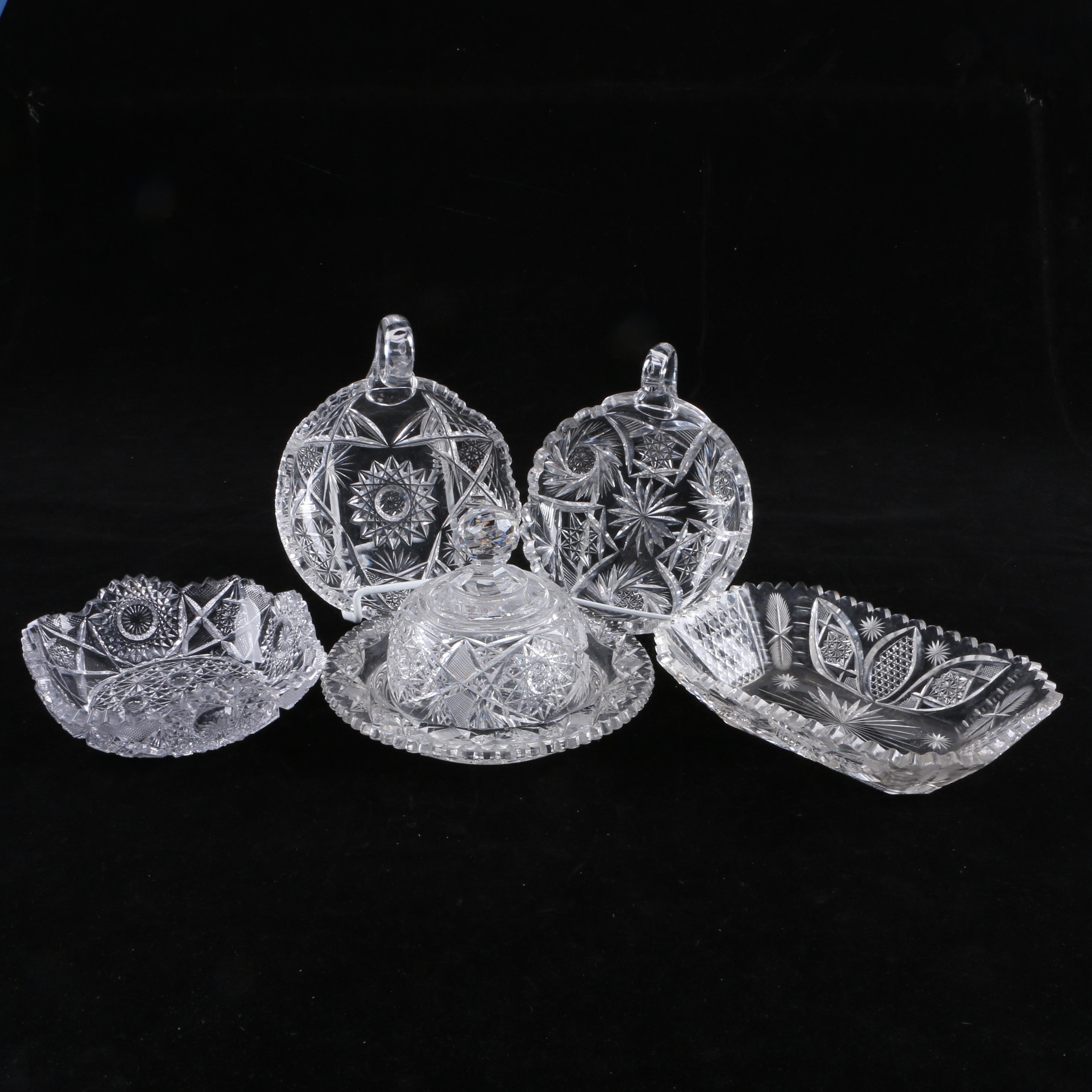 Collection of Cut Crystal Dishes EBTH
