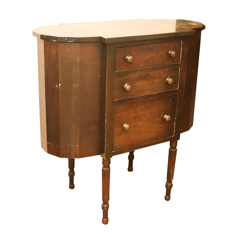 Vintage Mahogany Martha Washington Sewing Cabinet By Imperial Ebth