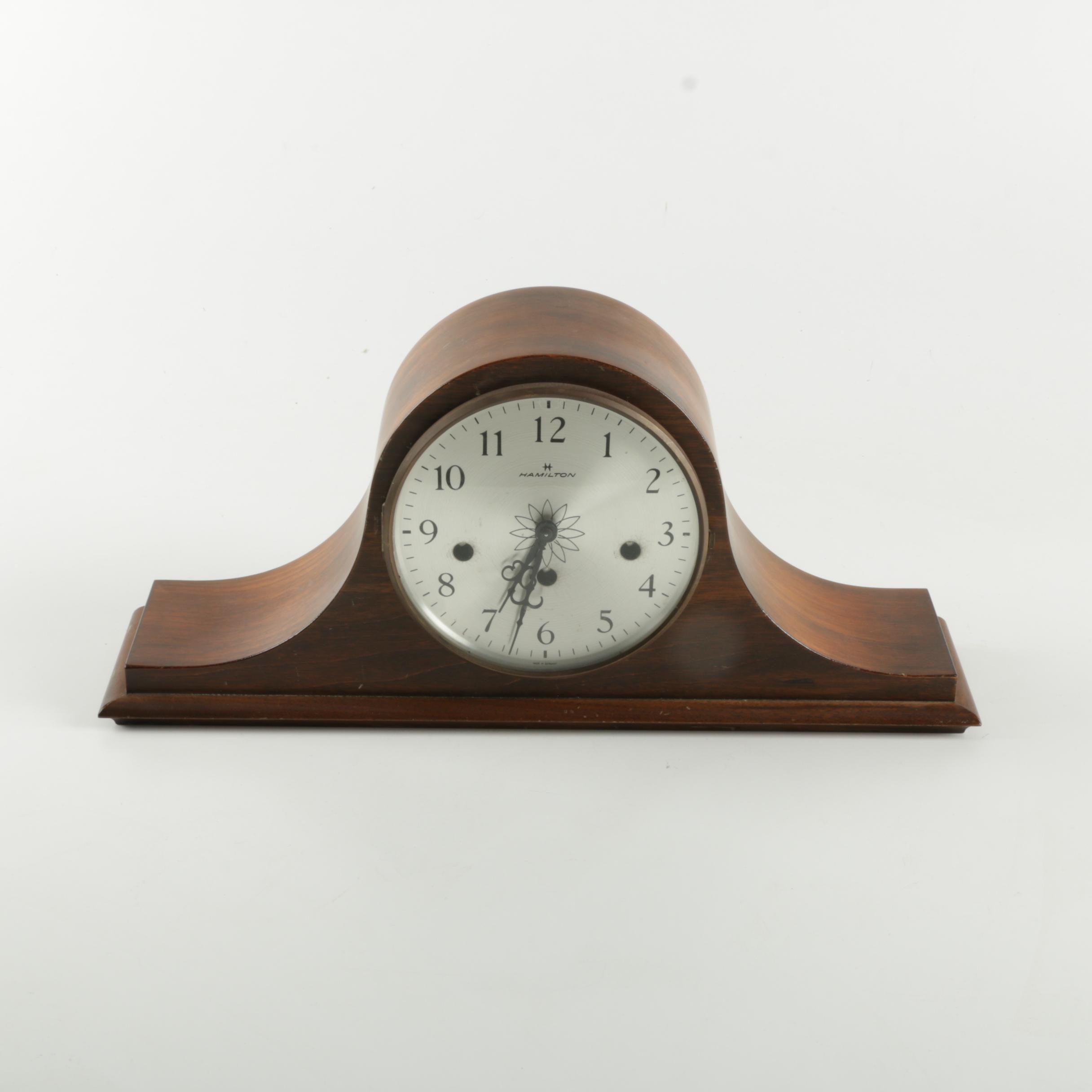 Vintage Hamilton Wood Mantel Clock EBTH