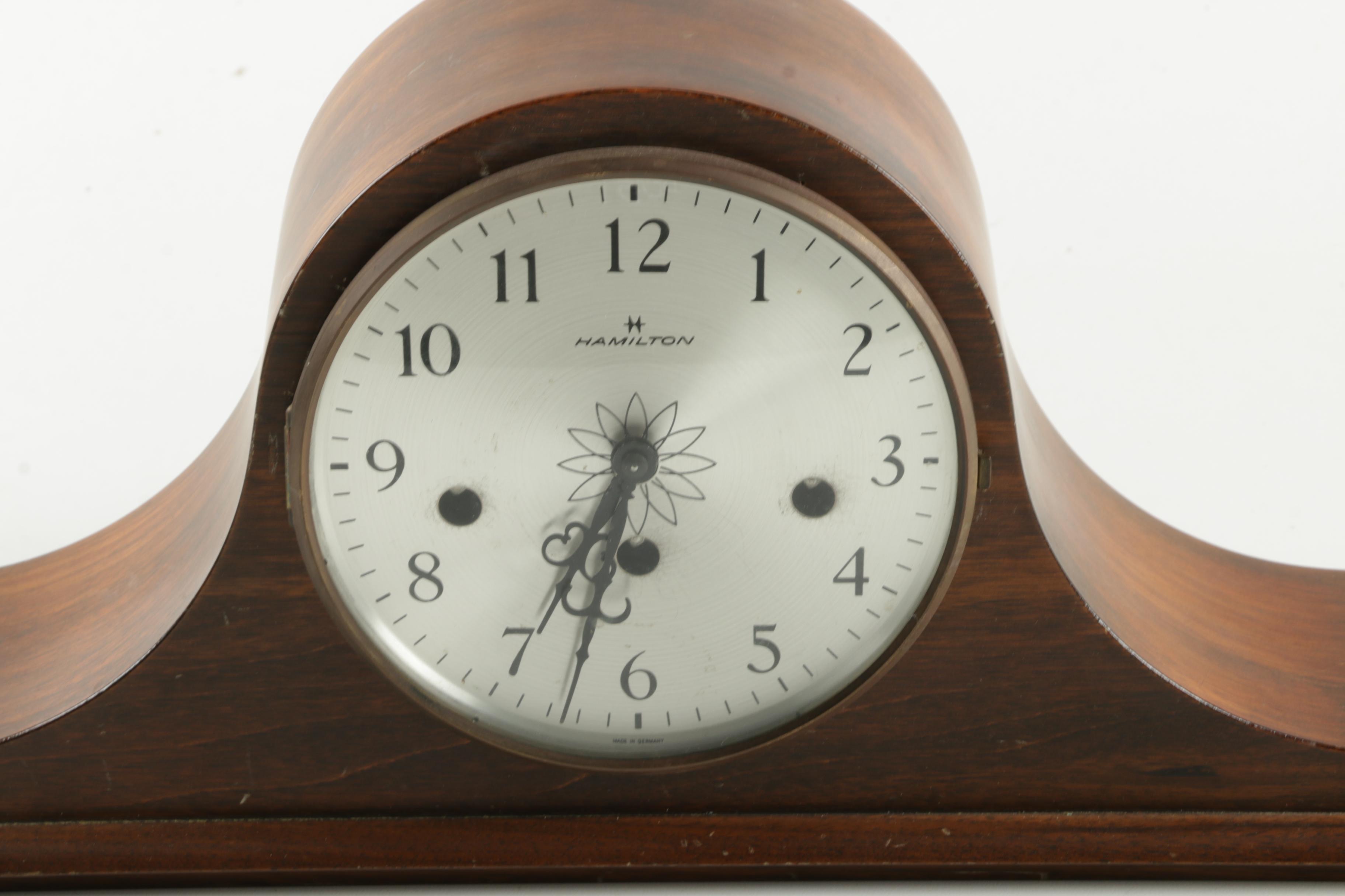 Vintage Hamilton Wood Mantel Clock | EBTH