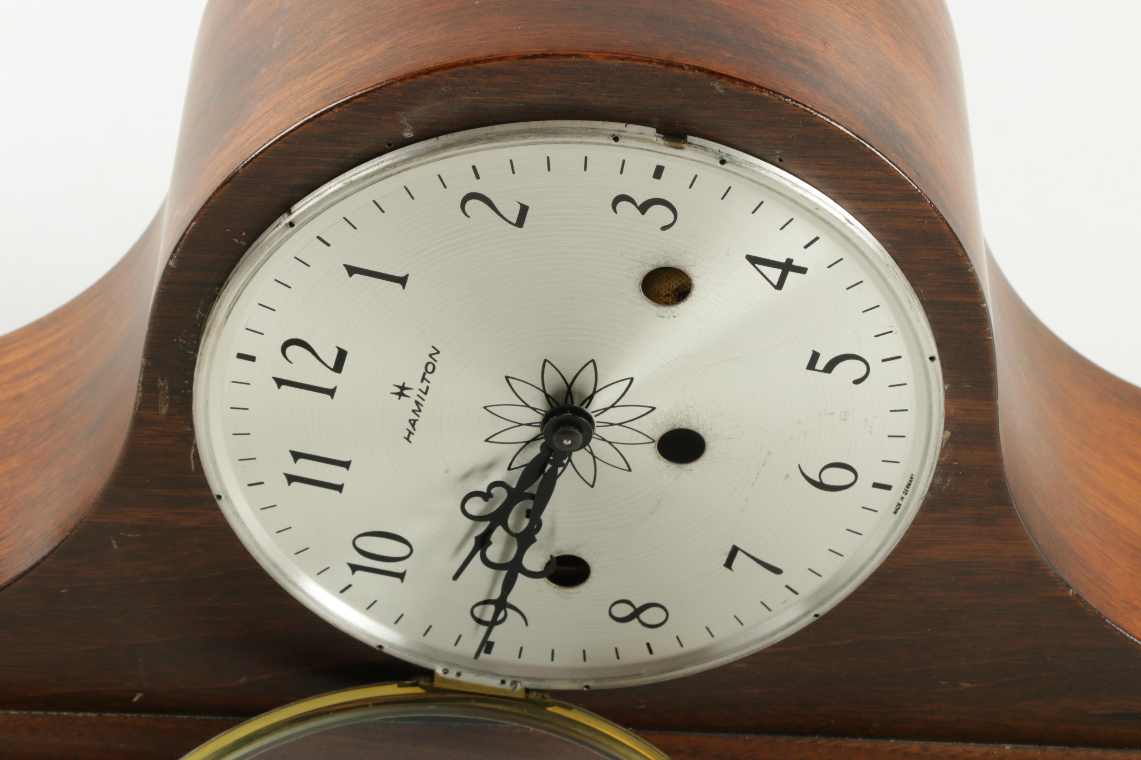 Vintage Hamilton Wood Mantel Clock EBTH