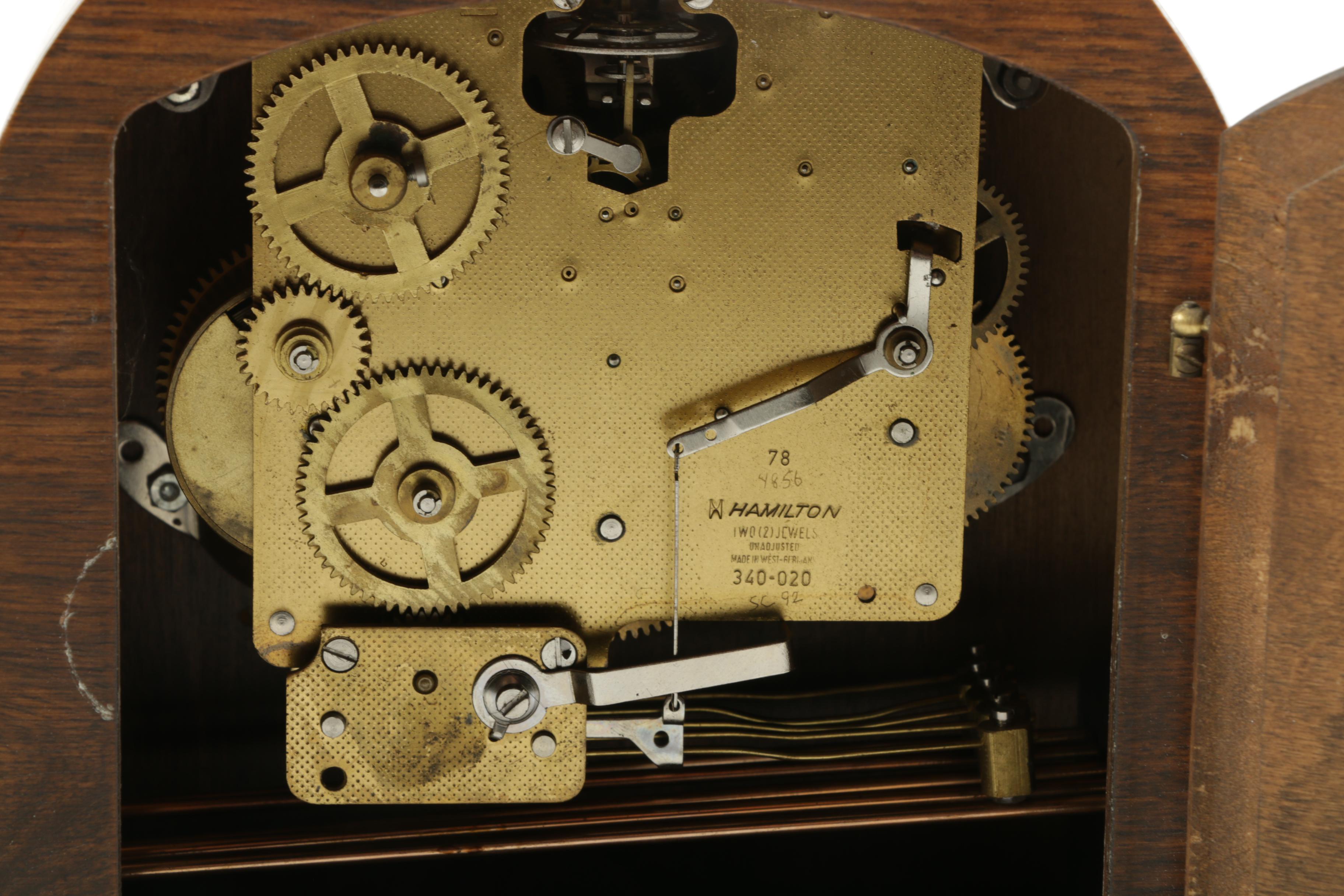 Vintage Hamilton Wood Mantel Clock EBTH