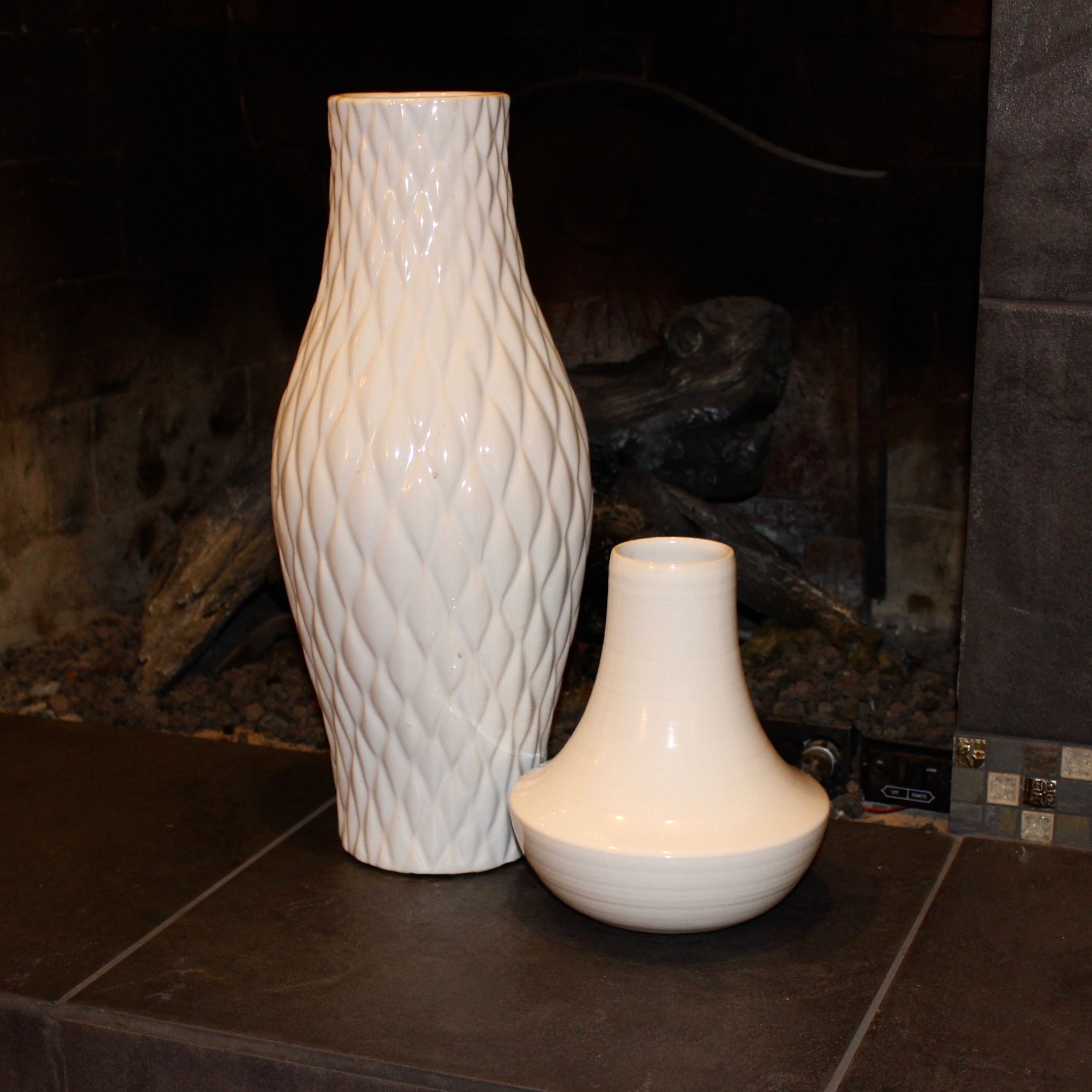 White Ceramic Vases by West Elm EBTH