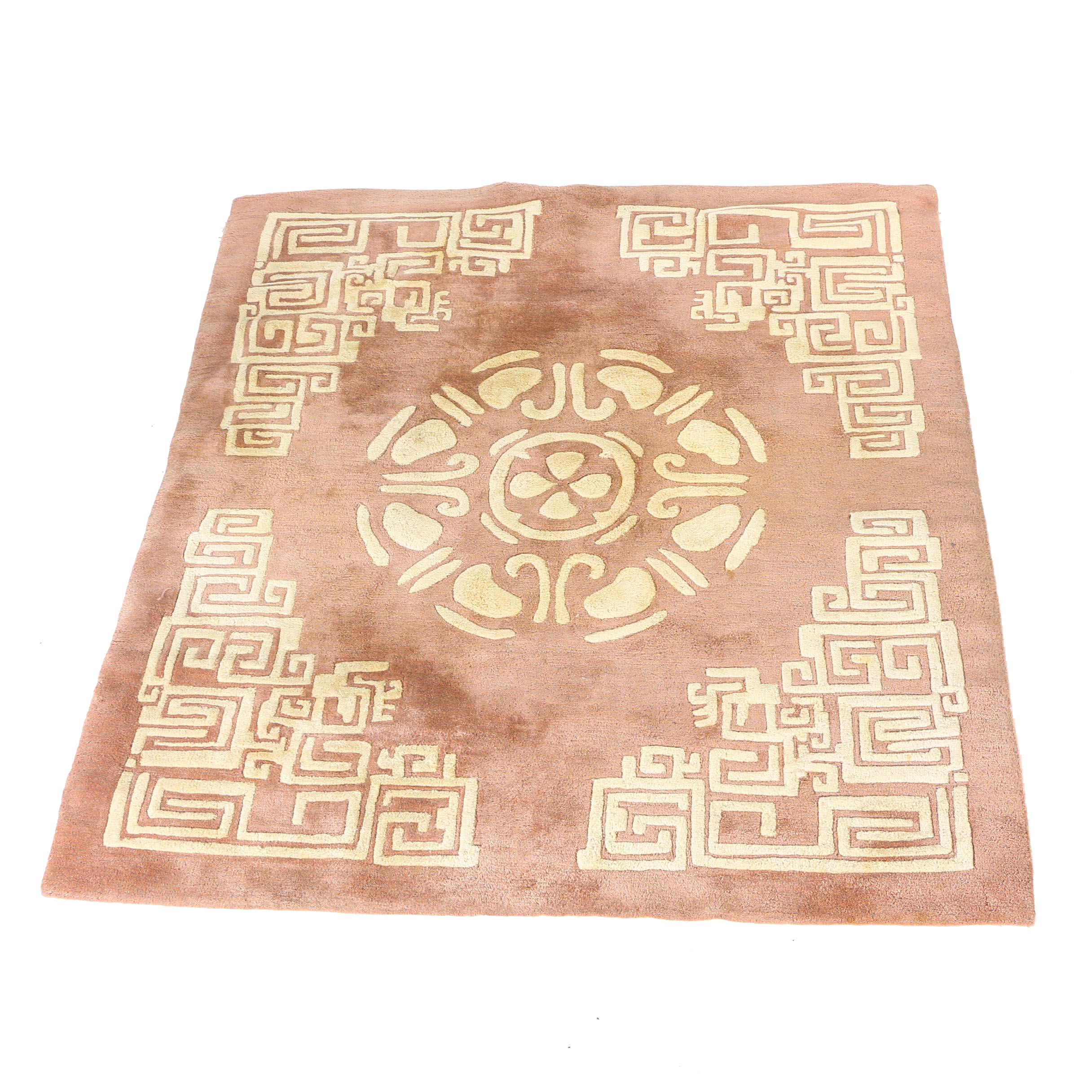 Vintage HandKnotted Tai Ping Chinese Wool Area Rug EBTH