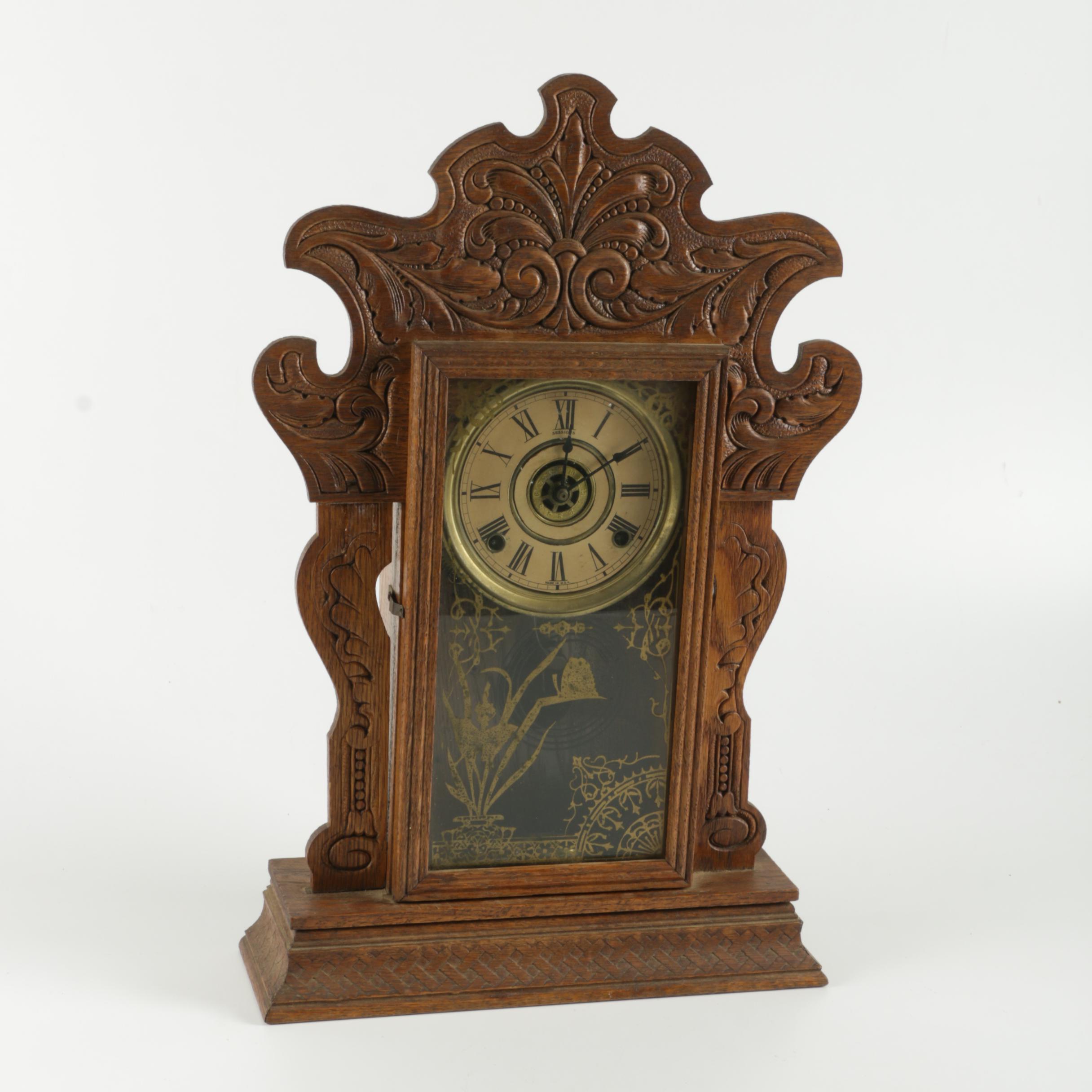 Sessions Carved Gingerbread Pendulum Mantel Clock EBTH